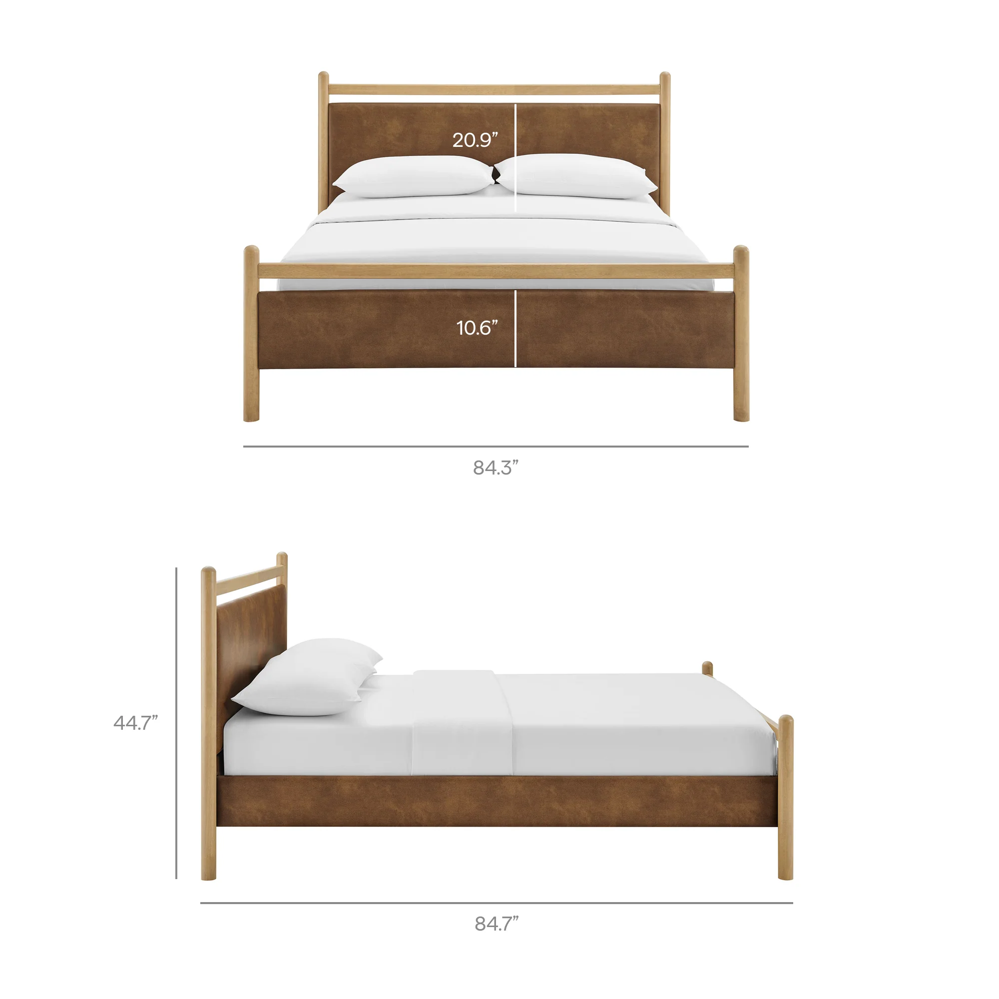 Ginny King Size Vegan Leather Platform Bed Frame by Modway - Image 9
