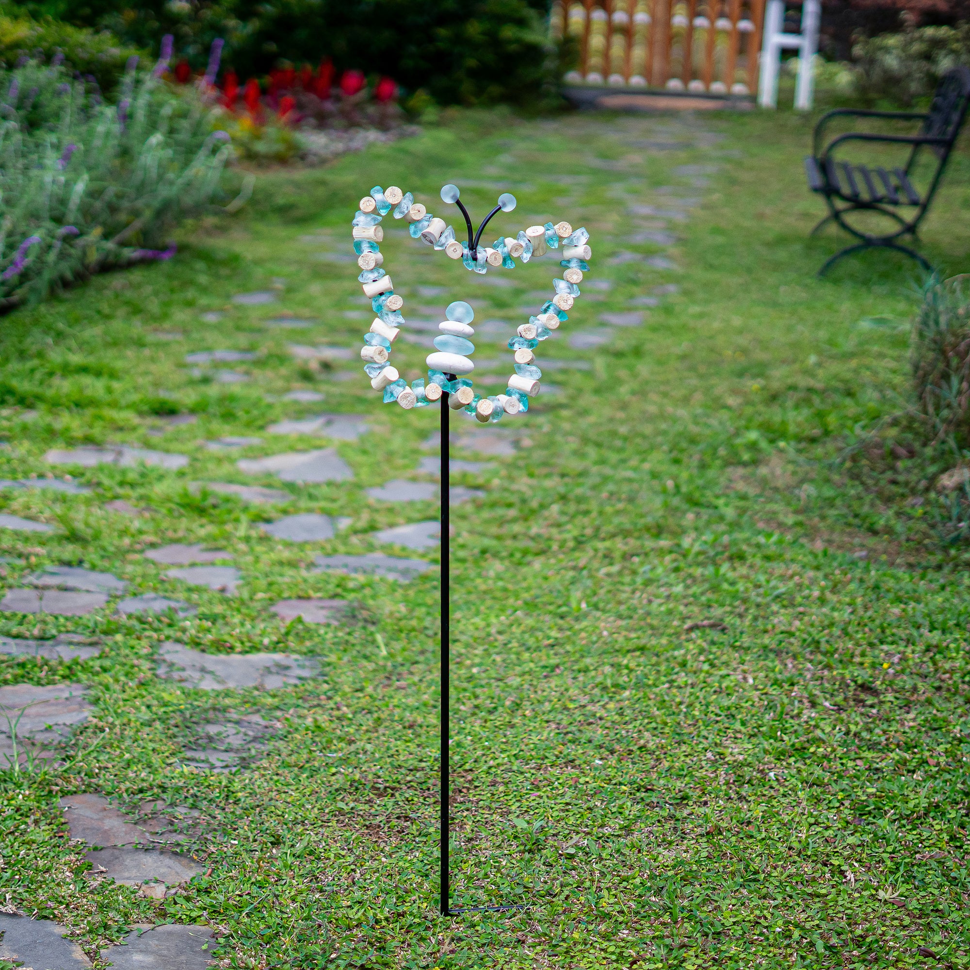 Glass Butterfly Garden Stake Set of 4 By Garden Age Supply