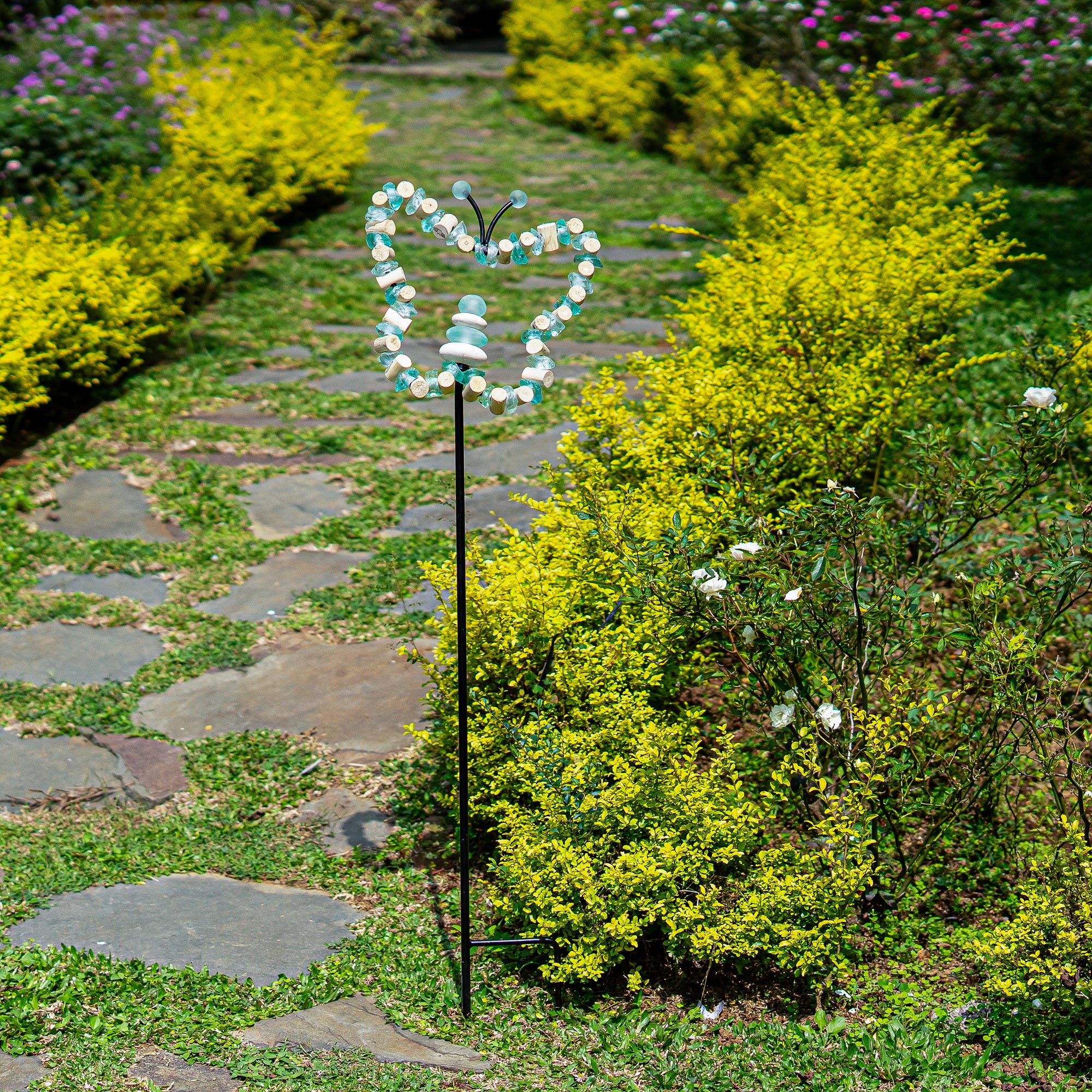 Glass Butterfly Garden Stake Set of 4 By Garden Age Supply - Image 3