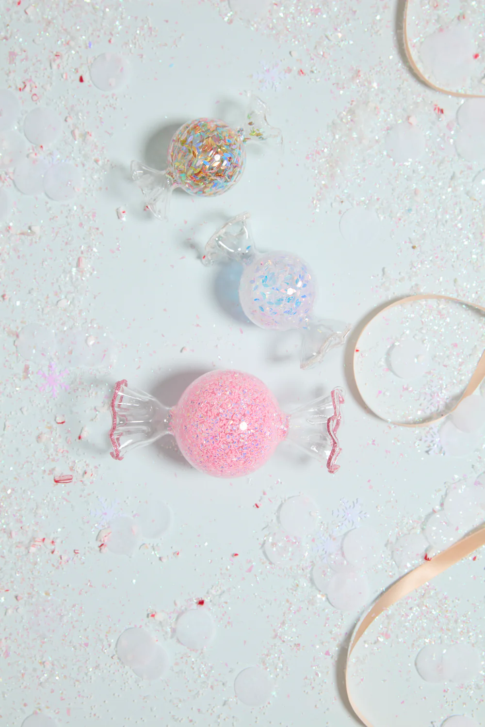Glass Candy Ornament Set of 8 By Accent Decor - Image 3