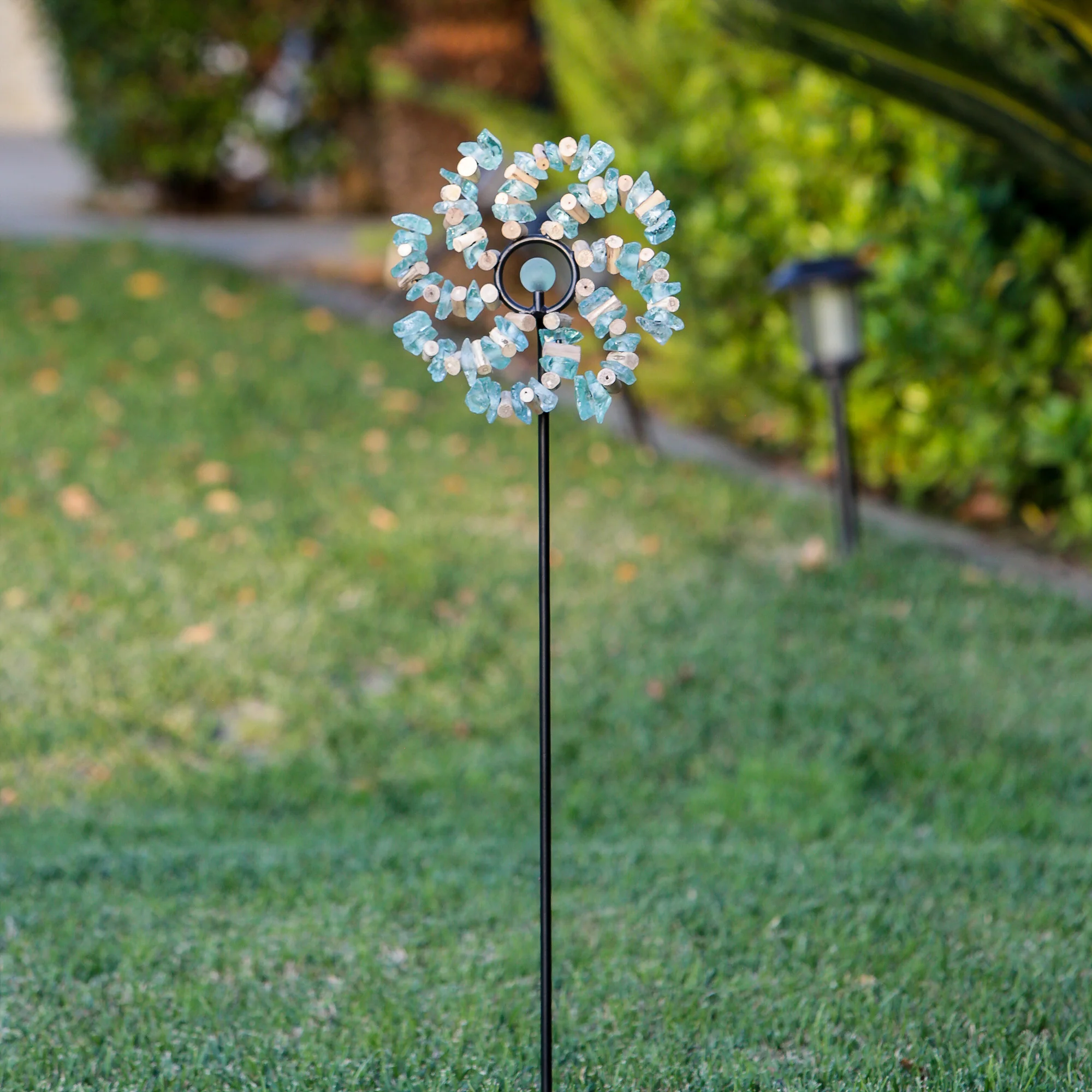 Glass Swirl Garden Stake Set of 4 By Garden Age Supply - Image 2
