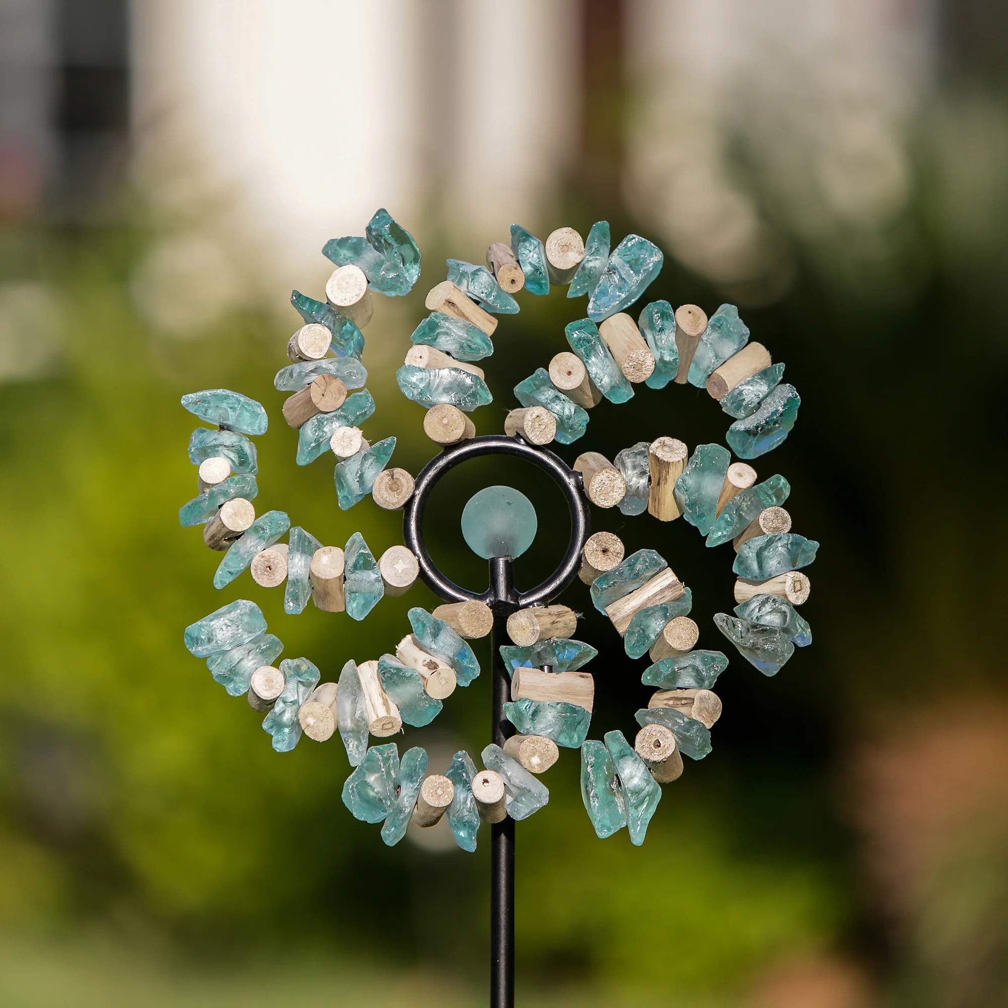 Glass Swirl Garden Stake Set of 4 By Garden Age Supply - Image 3