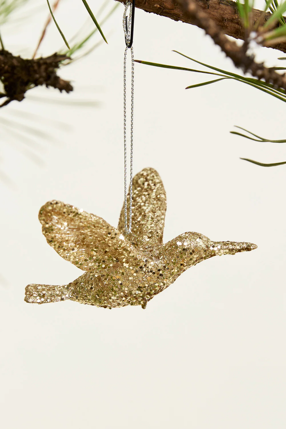 Glittered Bird Ornament Set of 8 By Accent Decor