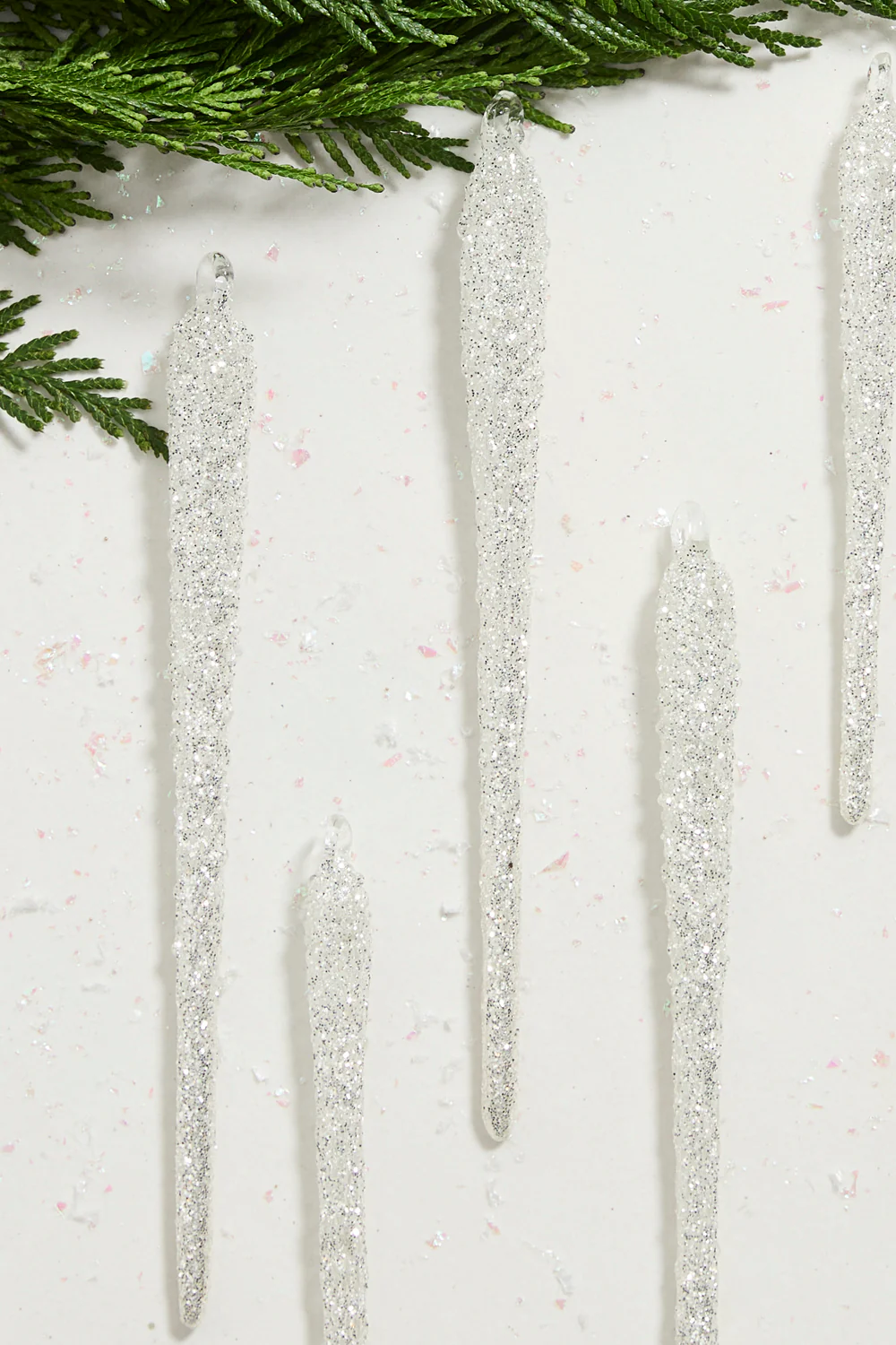 Glitzy Icicle Ornament - Set of 12 By Accent Decor