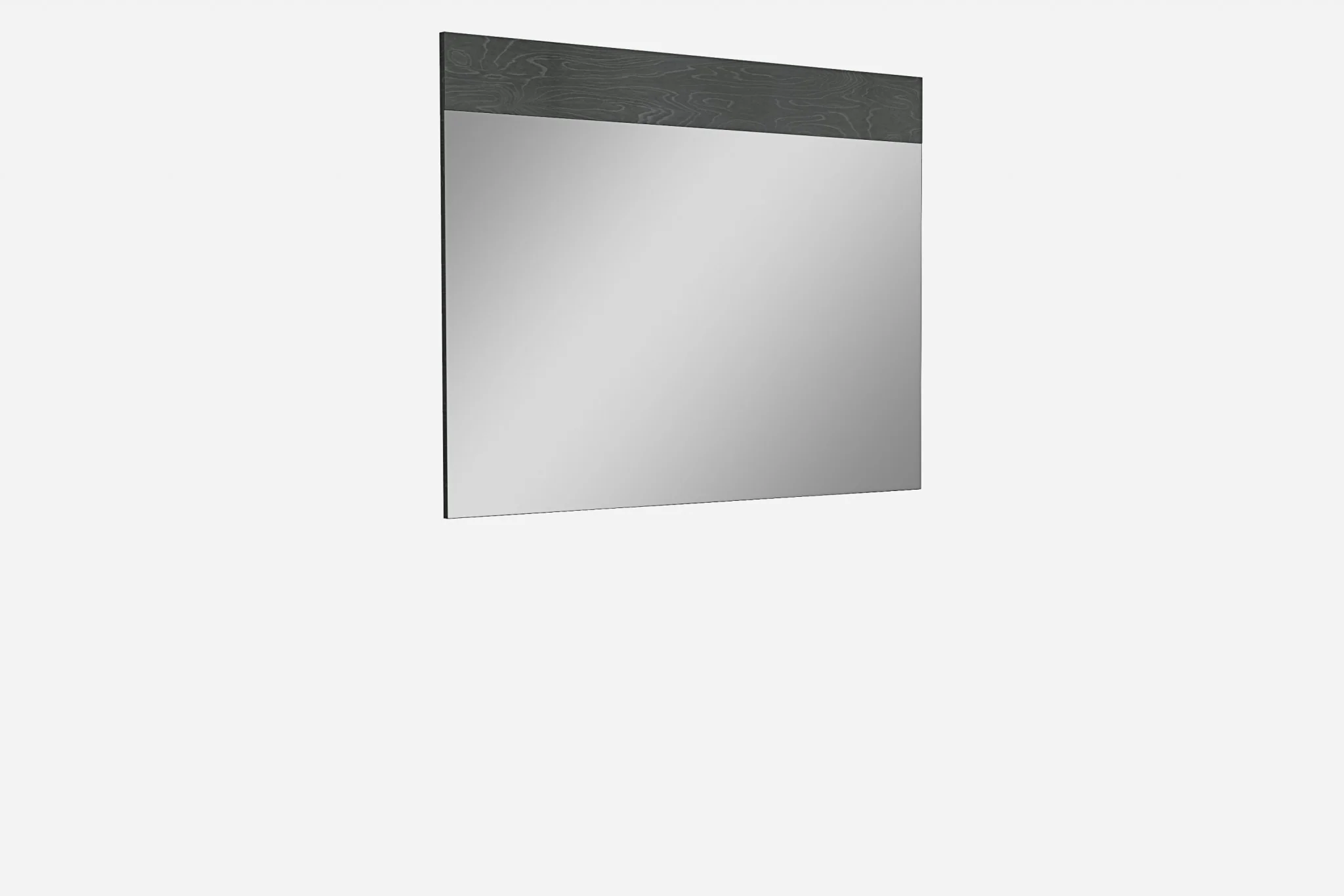 Gloss Grey Glass Mirror By Homeroots