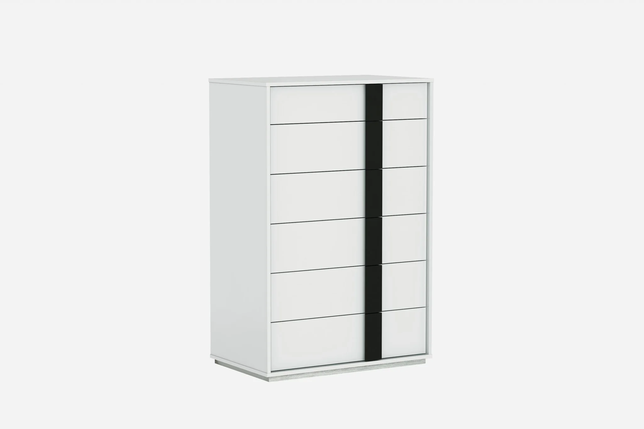 Gloss White Stainless Steel Drawer Chest By Homeroots