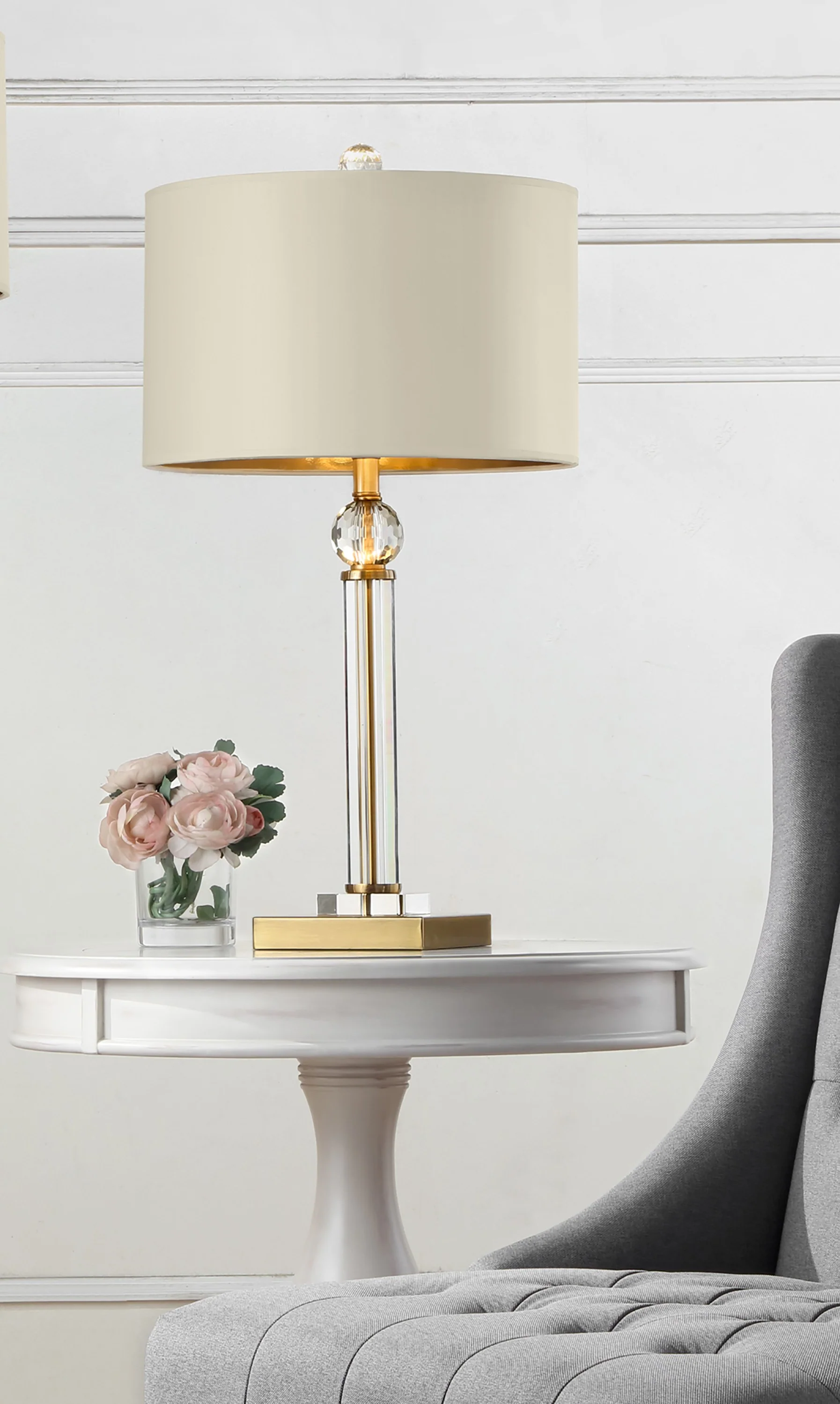 Gold Crystal Accent Desk Lamp By Homeroots