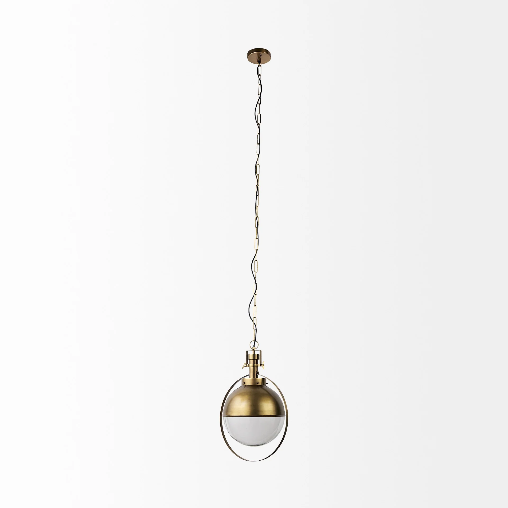 Gold Metal Sphere Pendant Hanging Light By Homeroots