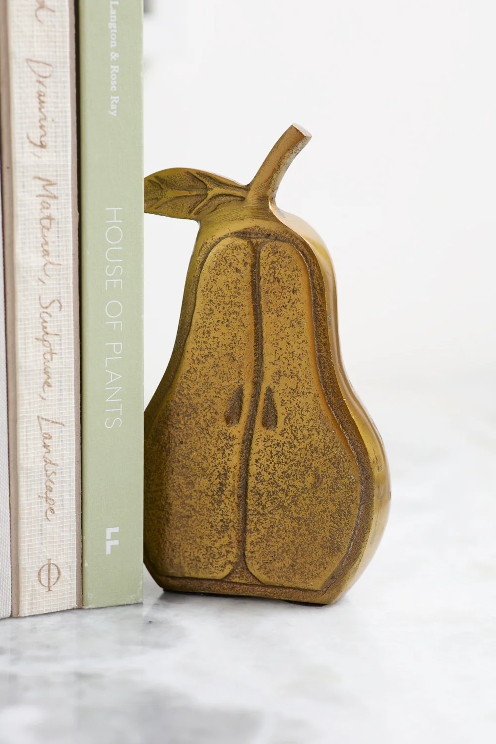 Golden Pear Bookend - Set of 2 By Accent Decor