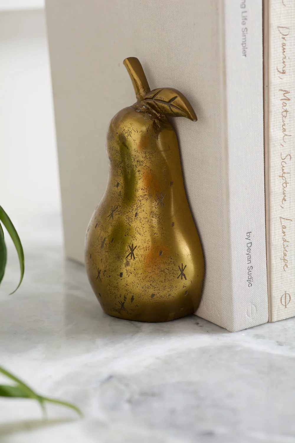 Golden Pear Bookend - Set of 2 By Accent Decor - Image 5
