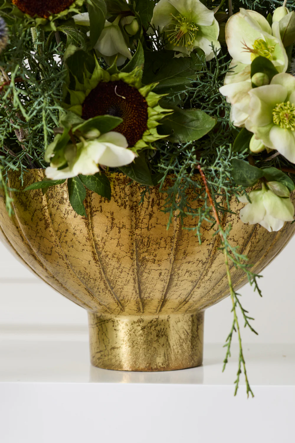 Golden Shine Footed Bowl Set of 2 By Accent Decor