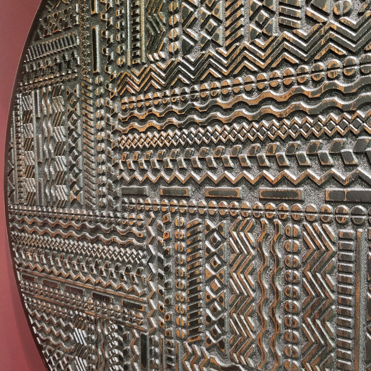 Graffiti 23.8"D Brown Wall Art By Gold Leaf - Image 6
