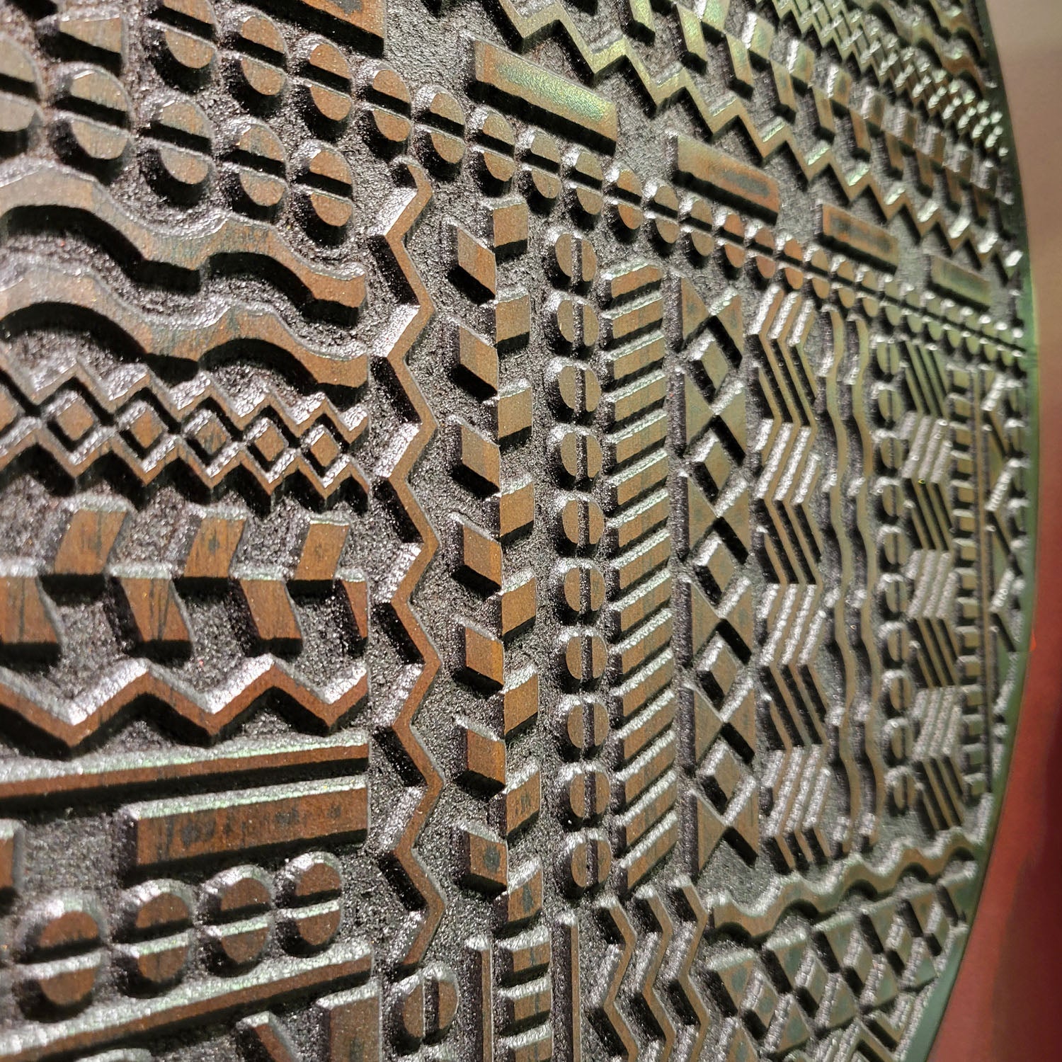 Graffiti 31.5"D Brown Wall Art By Gold Leaf - Image 6