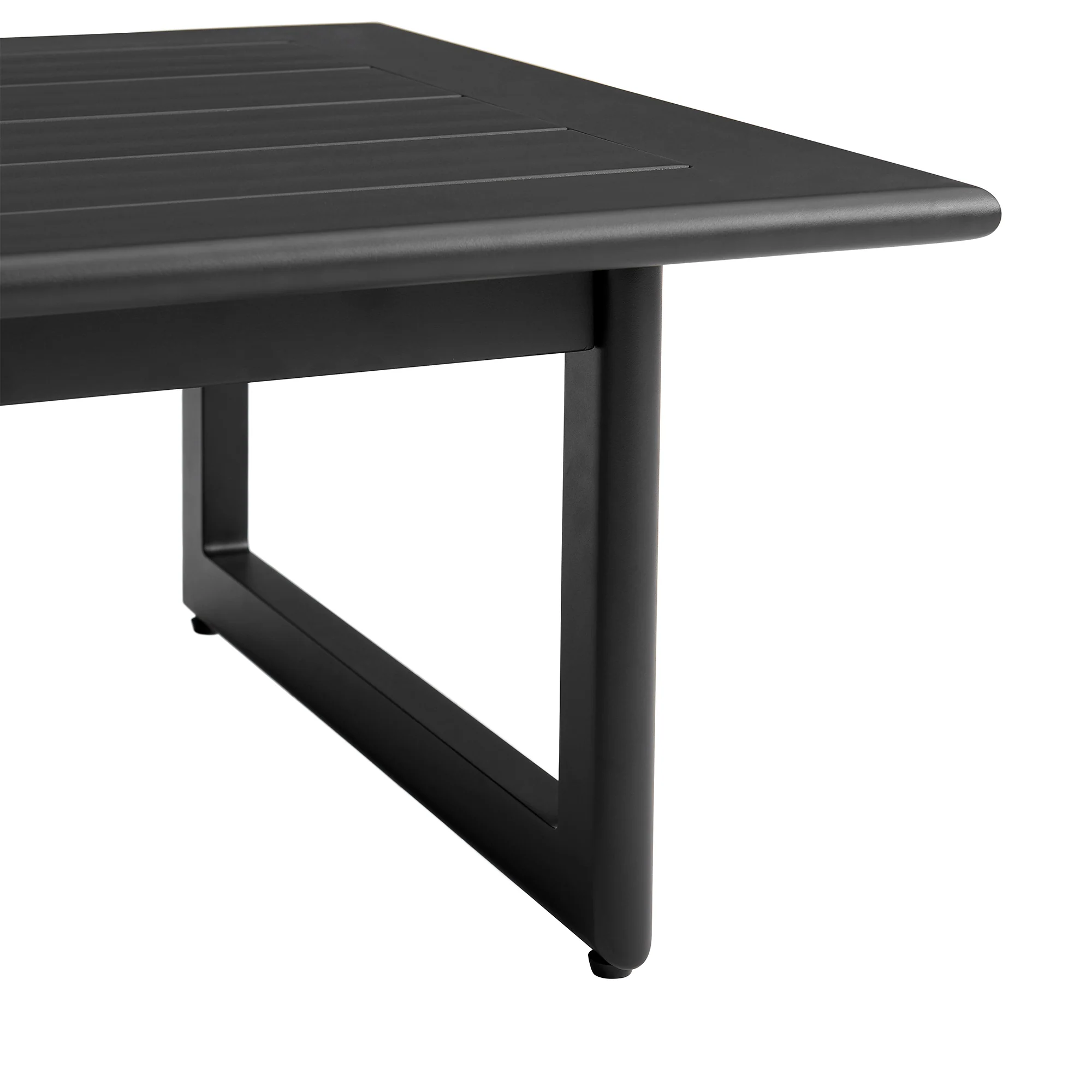Grand 4 Piece Black Aluminum Outdoor Seating Set with Dark Gray Cushions By Armen Living - Image 10