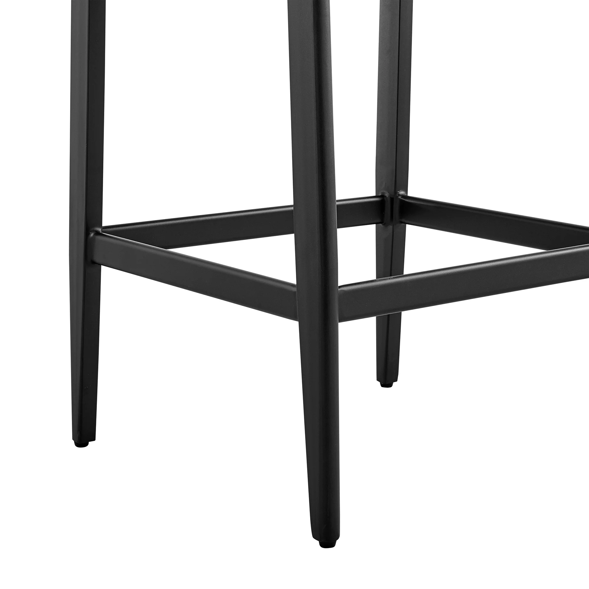 Grand Outdoor Patio Counter Height Bar Stool in Aluminum with Grey Cushions By Armen Living - Image 11