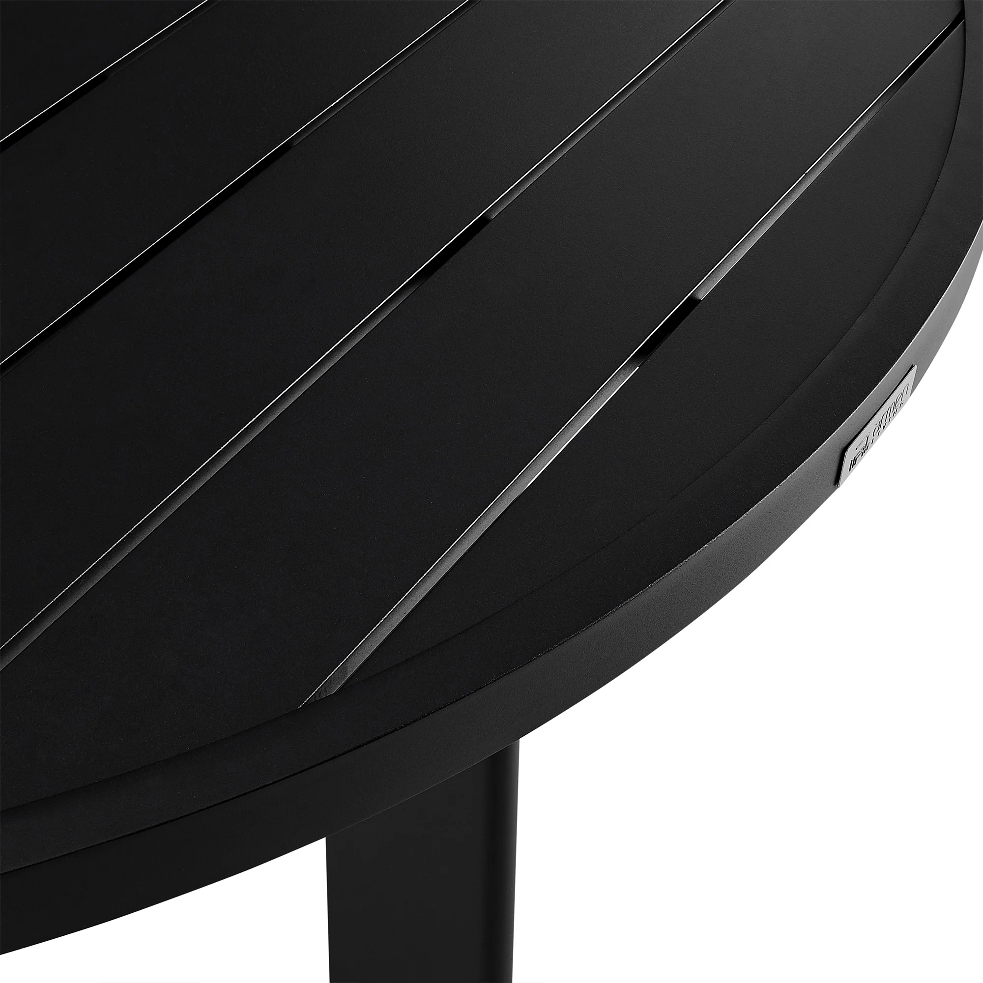 Grand Outdoor Patio Round Dining Table in Aluminum By Armen Living - Image 6