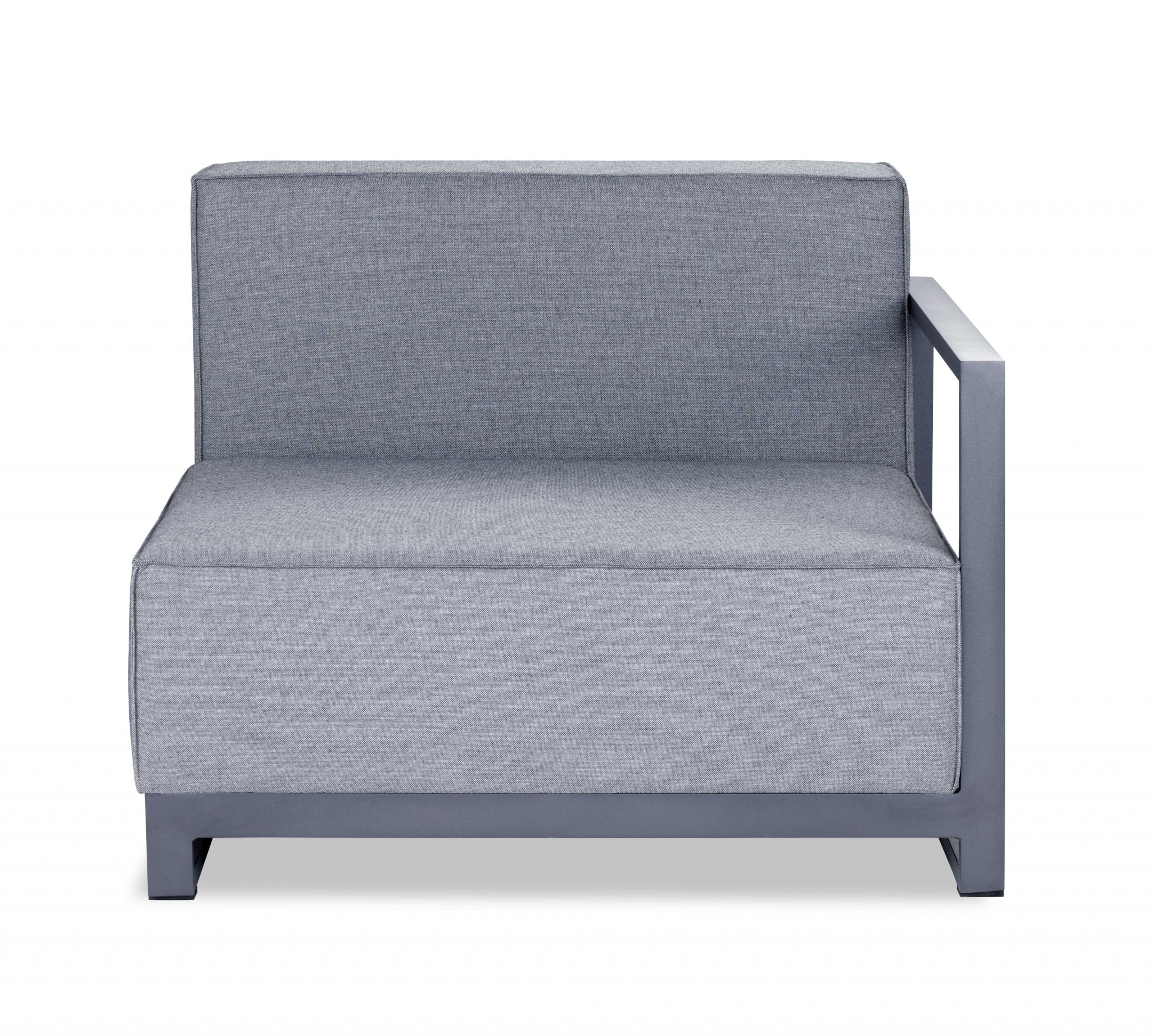 Gray Acrylic Modular Right Arm Chair By Homeroots