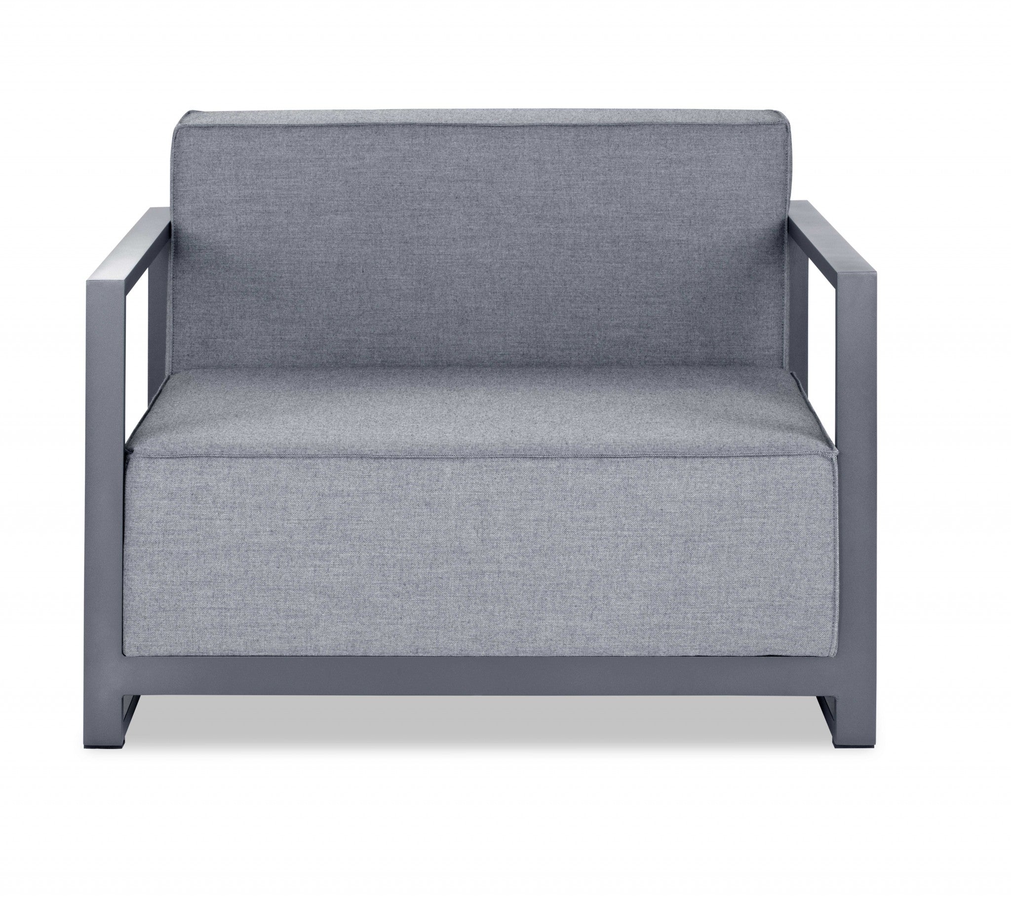 Gray Aluminum Armchair By Homeroots