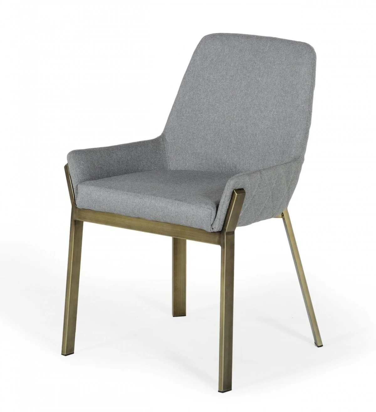 Gray Antique Brass Dining Chair By Homeroots
