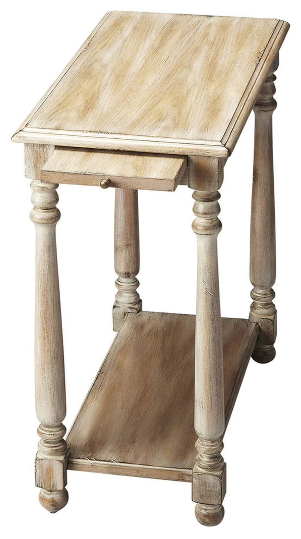 Gray End Table With Shelf By Homeroots