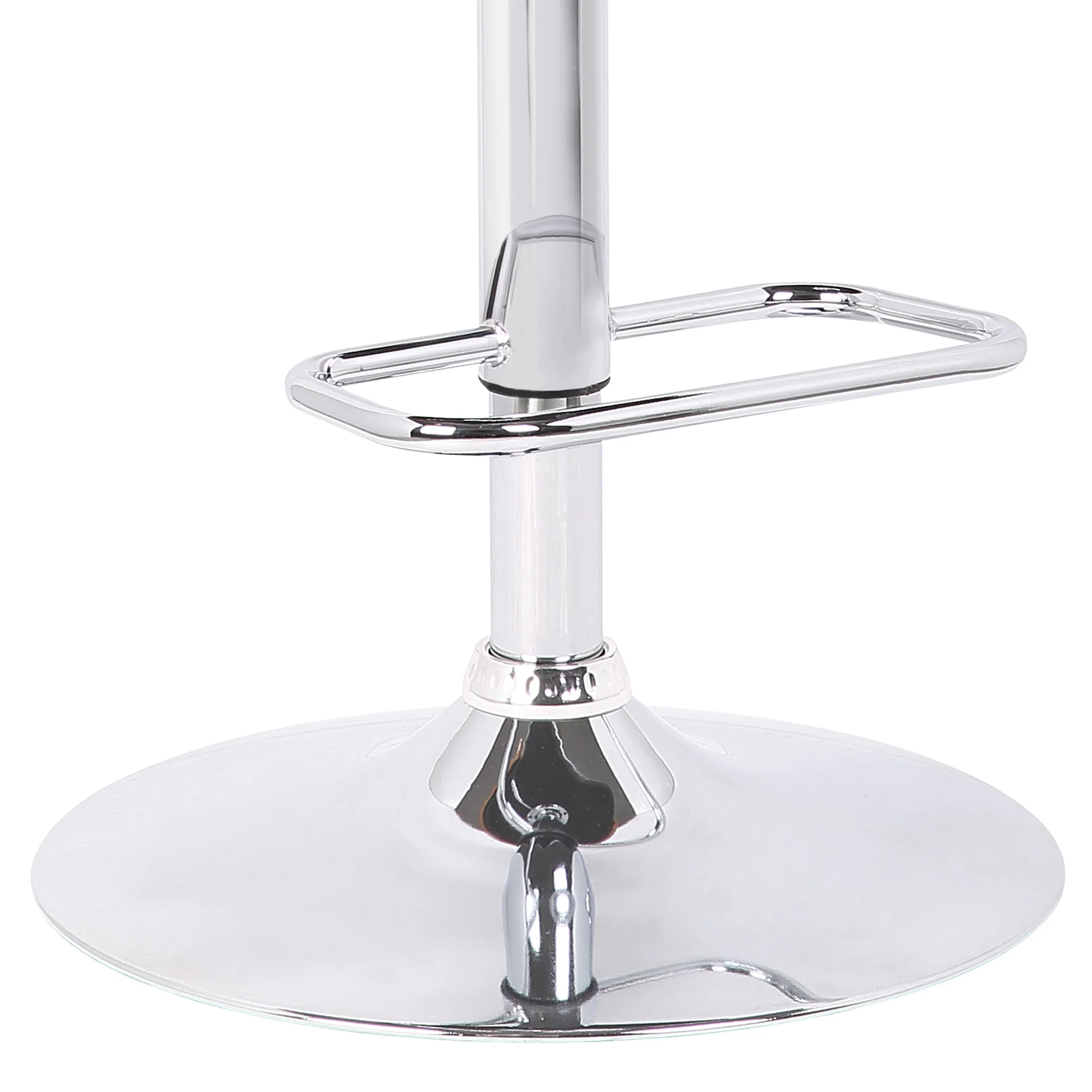 Gray Faux Leather Walnut Wood and Chrome Adjustable Swivel Bar Stool By Homeroots - Image 7