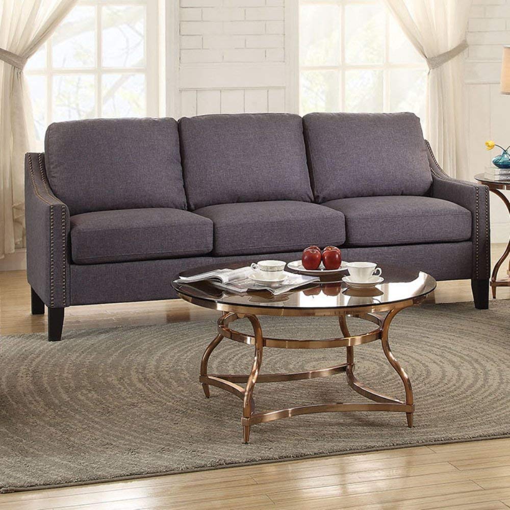 Gray Linen Sofa By Homeroots
