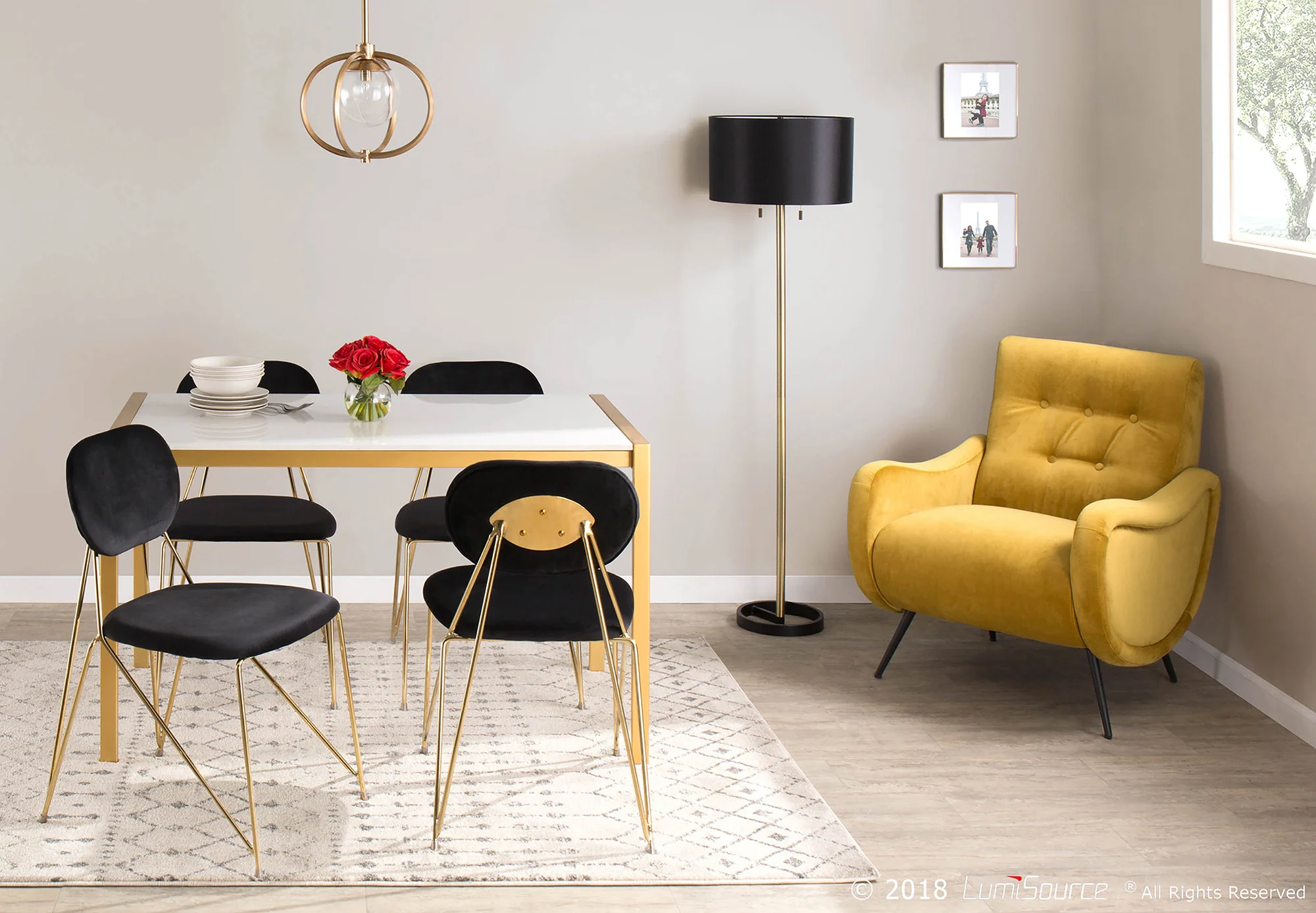Gwen Chair - Set of 2 By LumiSource - CH-GWEN AU+BK2