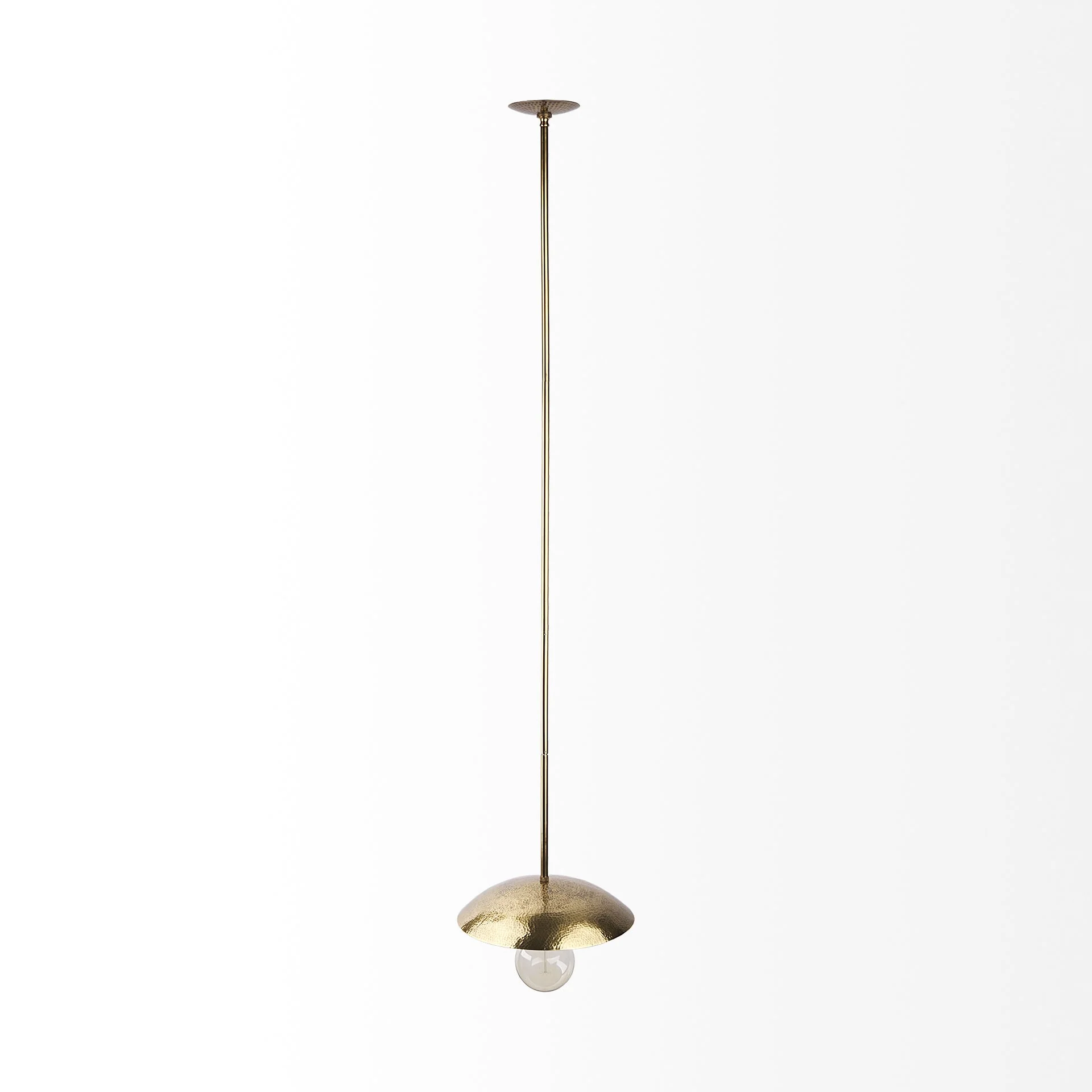 Hammered Gold Metal Hanging Pendant Light By Homeroots