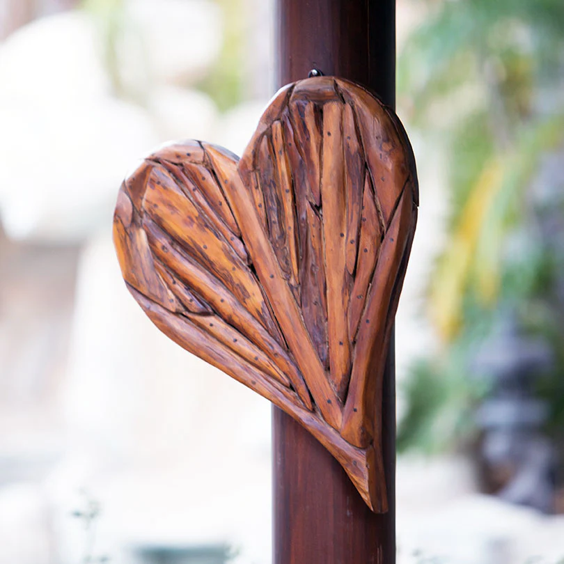 Harini Driftwood Hearts Set of 2 By Garden Age Supply - Image 2