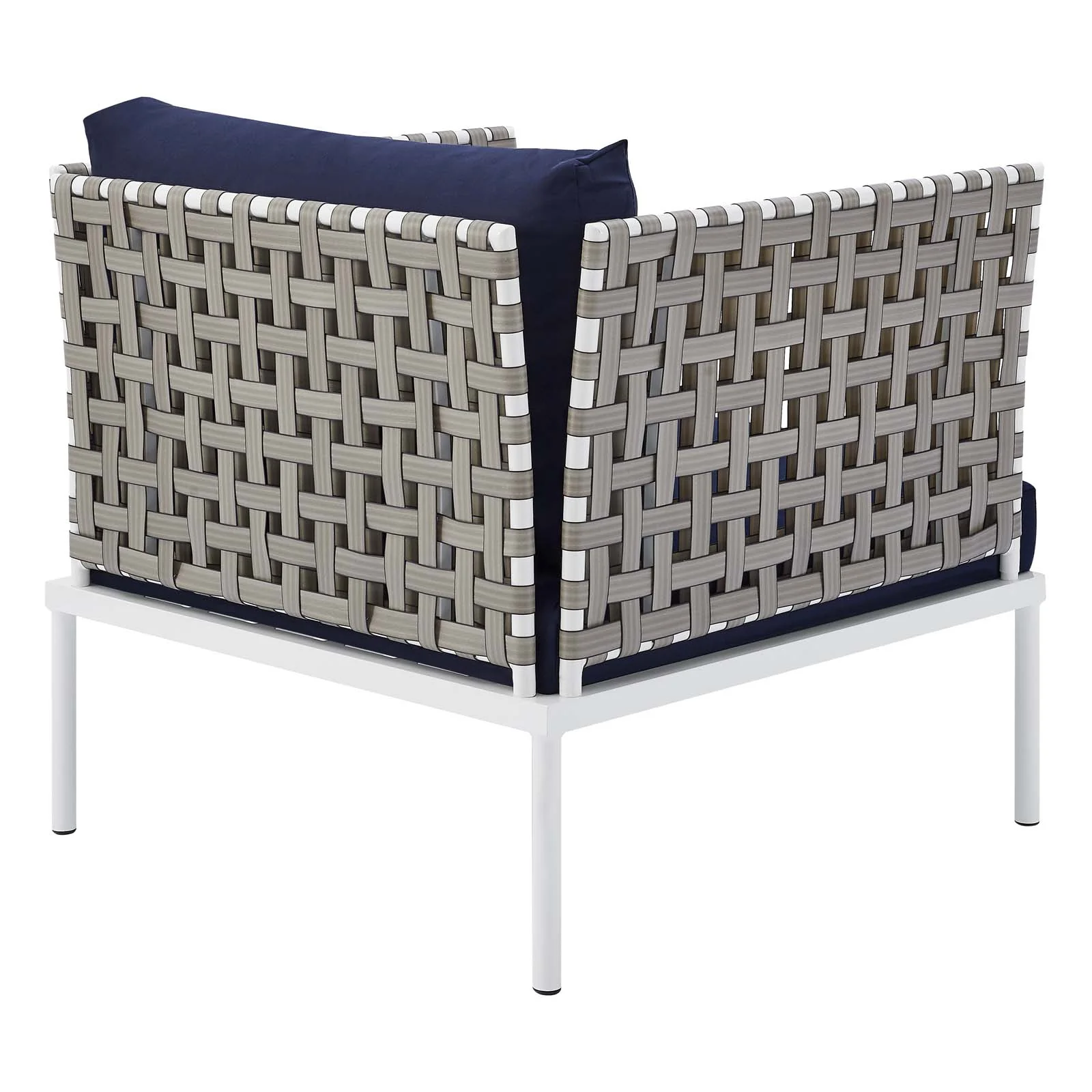 Harmony 3-Piece Sunbrella® Basket Weave Outdoor Patio Aluminum Seating Set By Modway - EEI-4685 - Image 14