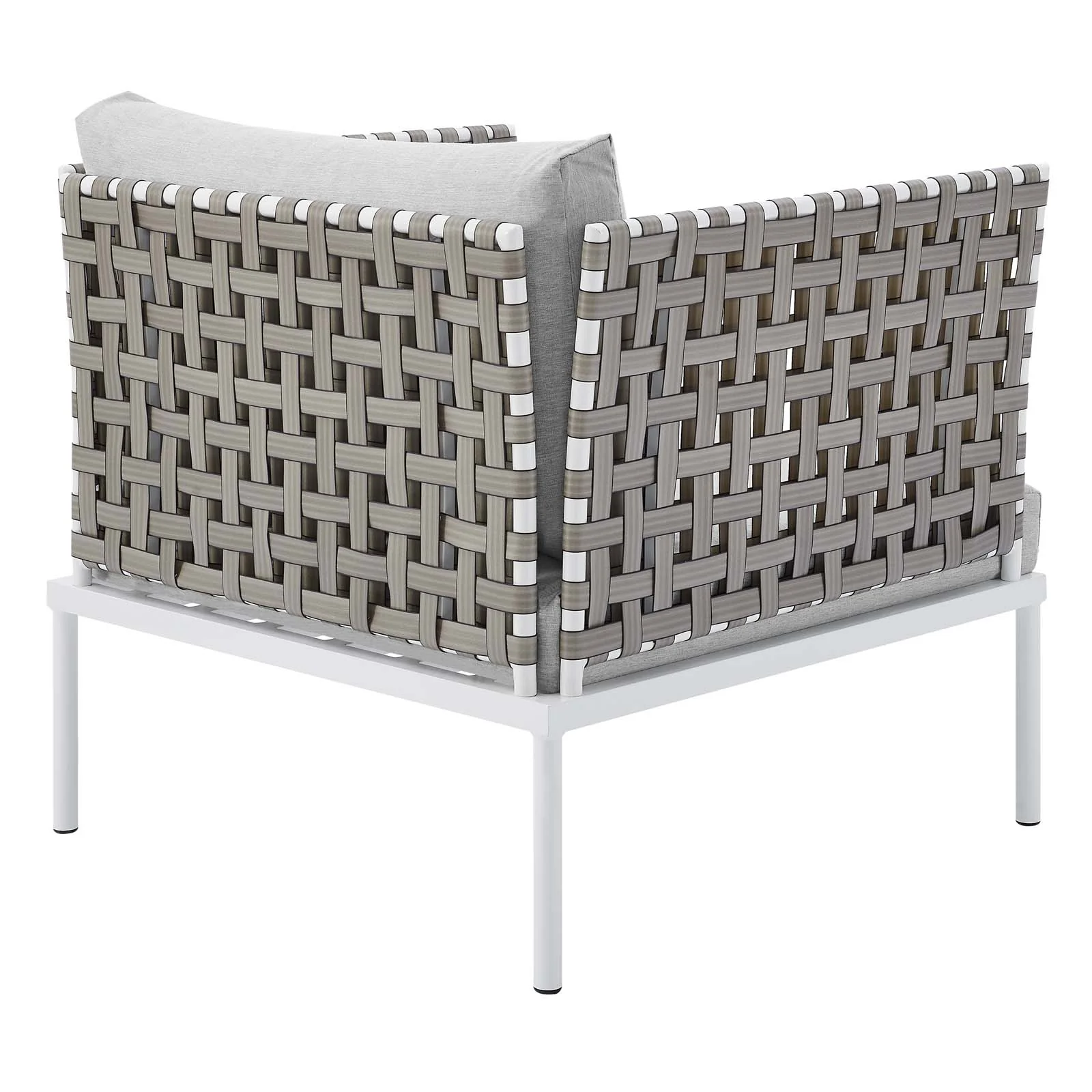 Harmony 3-Piece Sunbrella® Basket Weave Outdoor Patio Aluminum Seating Set By Modway - EEI-4685 - Image 5