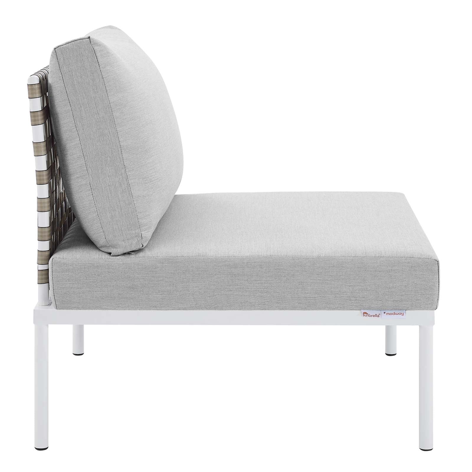 Harmony 4-Piece Sunbrella® Basket Weave Outdoor Patio Aluminum Seating Set By Modway - EEI-4689 - Image 10