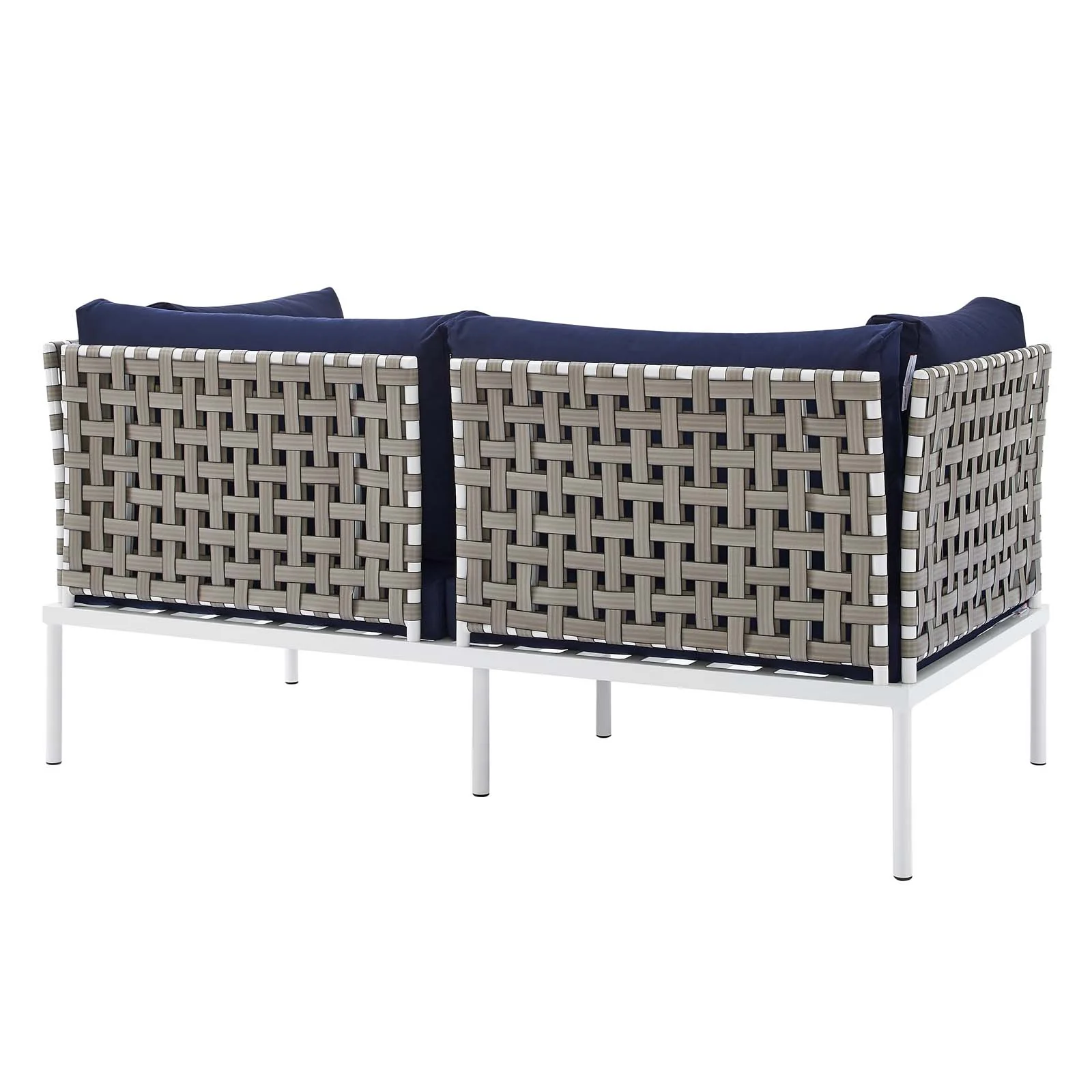 Harmony 4-Piece Sunbrella® Basket Weave Outdoor Patio Aluminum Seating Set By Modway - EEI-4689 - Image 20