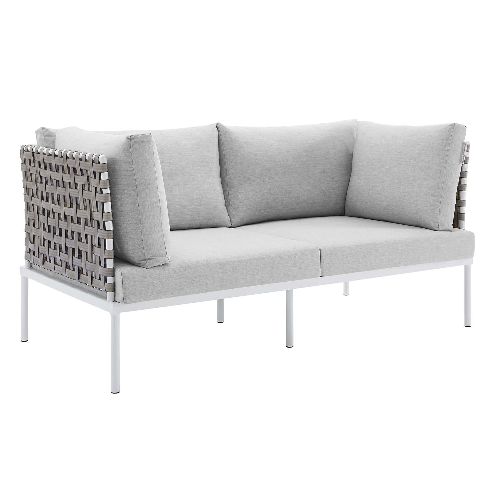 Harmony 5-Piece Sunbrella® Basket Weave Outdoor Patio Aluminum Seating Set By Modway - EEI-4693 - Image 9