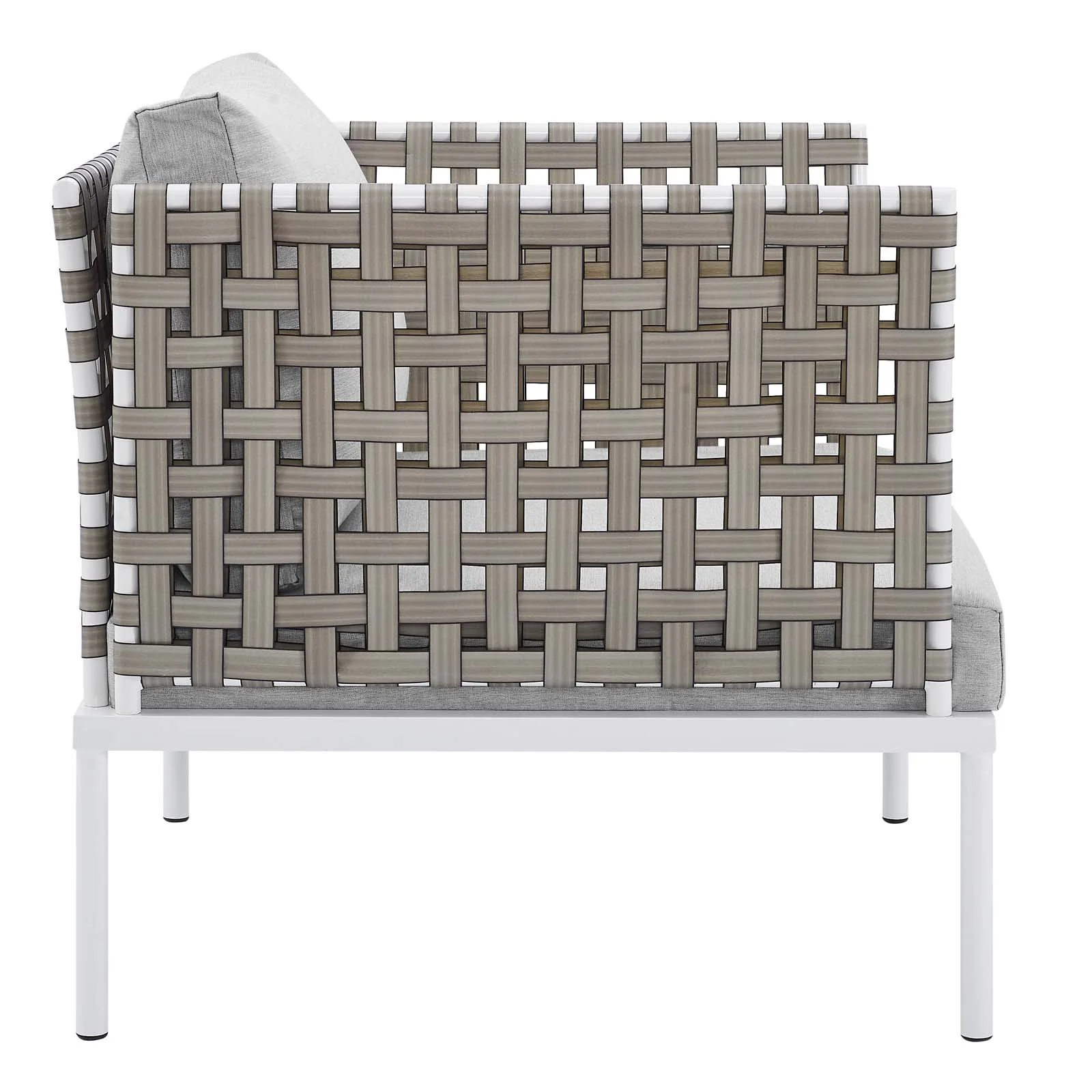 Harmony 6-Piece Sunbrella® Basket Weave Outdoor Patio Aluminum Seating Set By Modway - EEI-4931 - Image 11