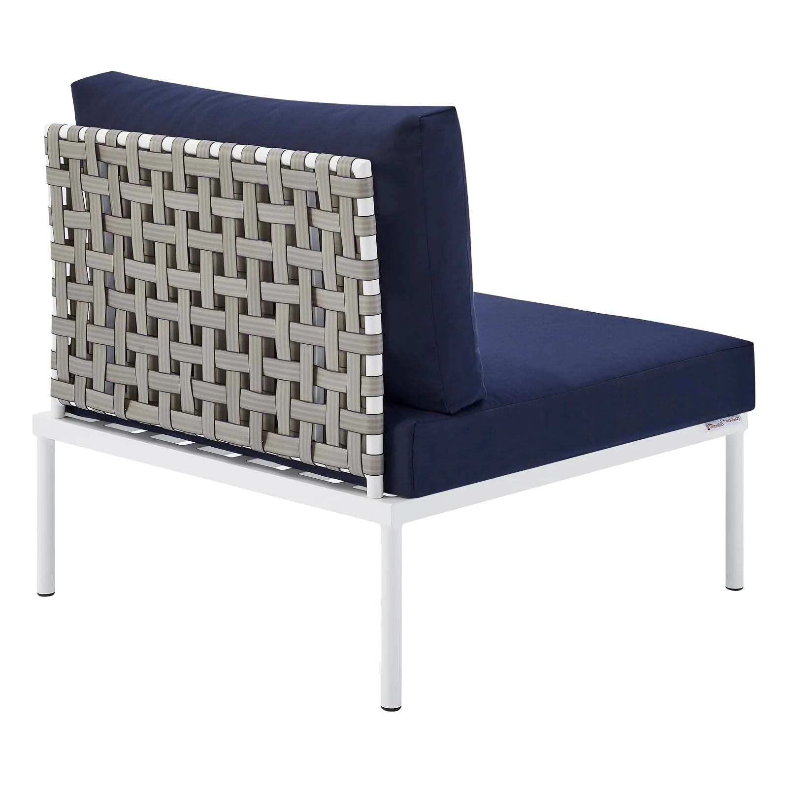 Harmony 6-Piece Sunbrella® Basket Weave Outdoor Patio Aluminum Sectional Sofa Set By Modway - EEI-4927 - Image 20