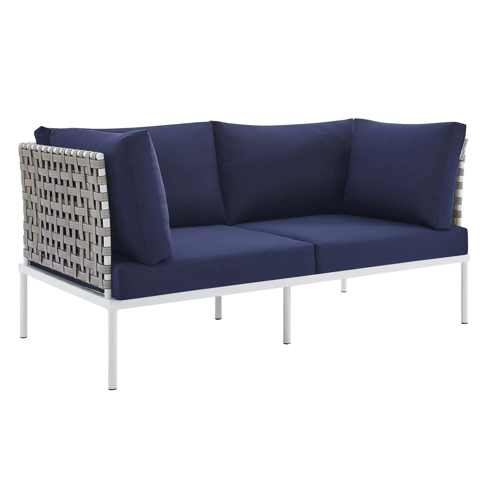 Harmony 8-Piece Sunbrella® Basket Weave Outdoor Patio Aluminum Seating Set By Modway - EEI-4947 - Image 26