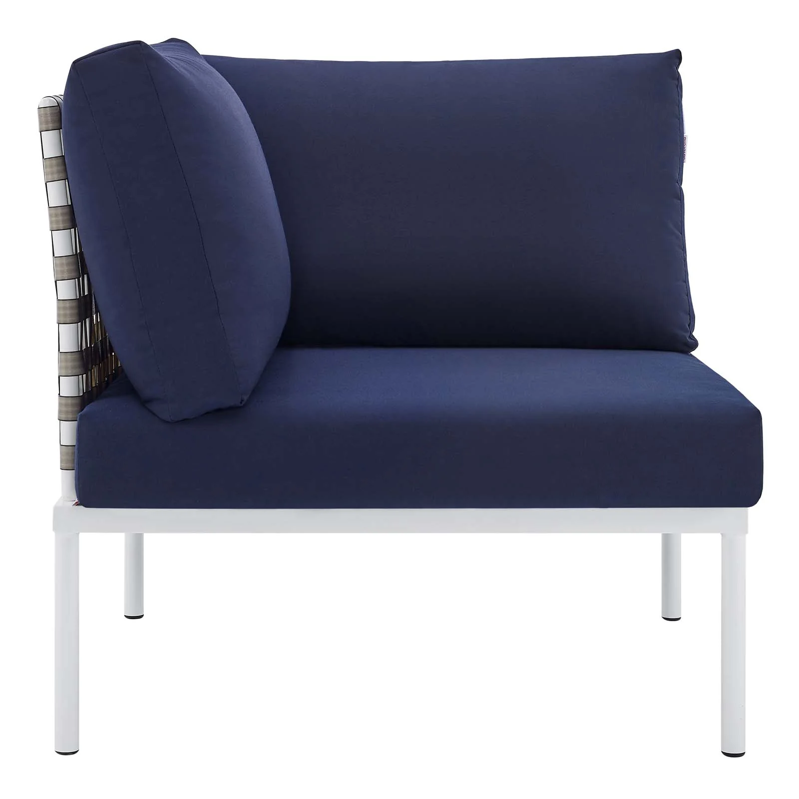 Harmony 8-Piece Sunbrella® Basket Weave Outdoor Patio Aluminum Sectional Sofa Set By Modway - EEI-4939 - Image 22