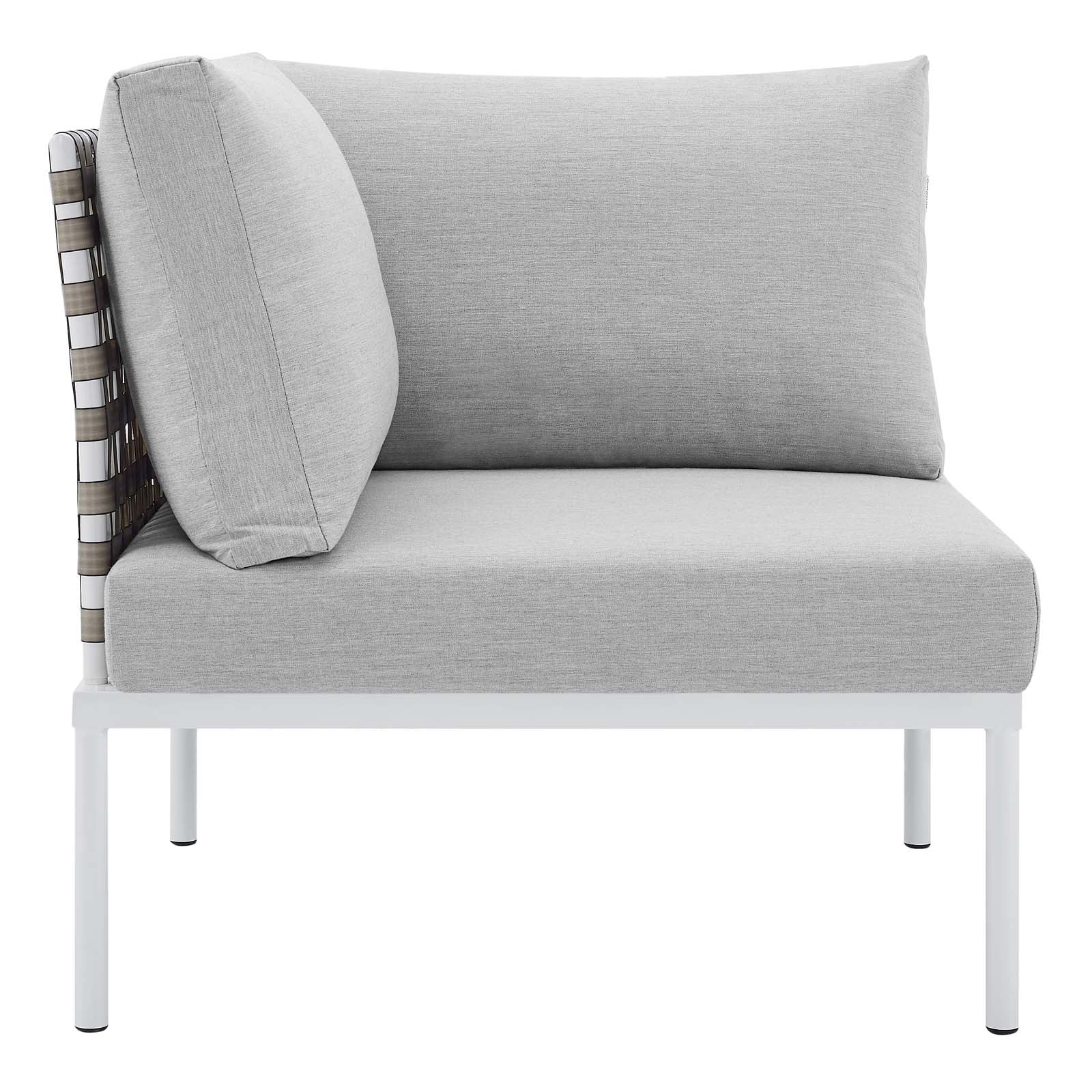 Harmony 8-Piece Sunbrella® Basket Weave Outdoor Patio Aluminum Sectional Sofa Set By Modway - EEI-4943 - Image 13