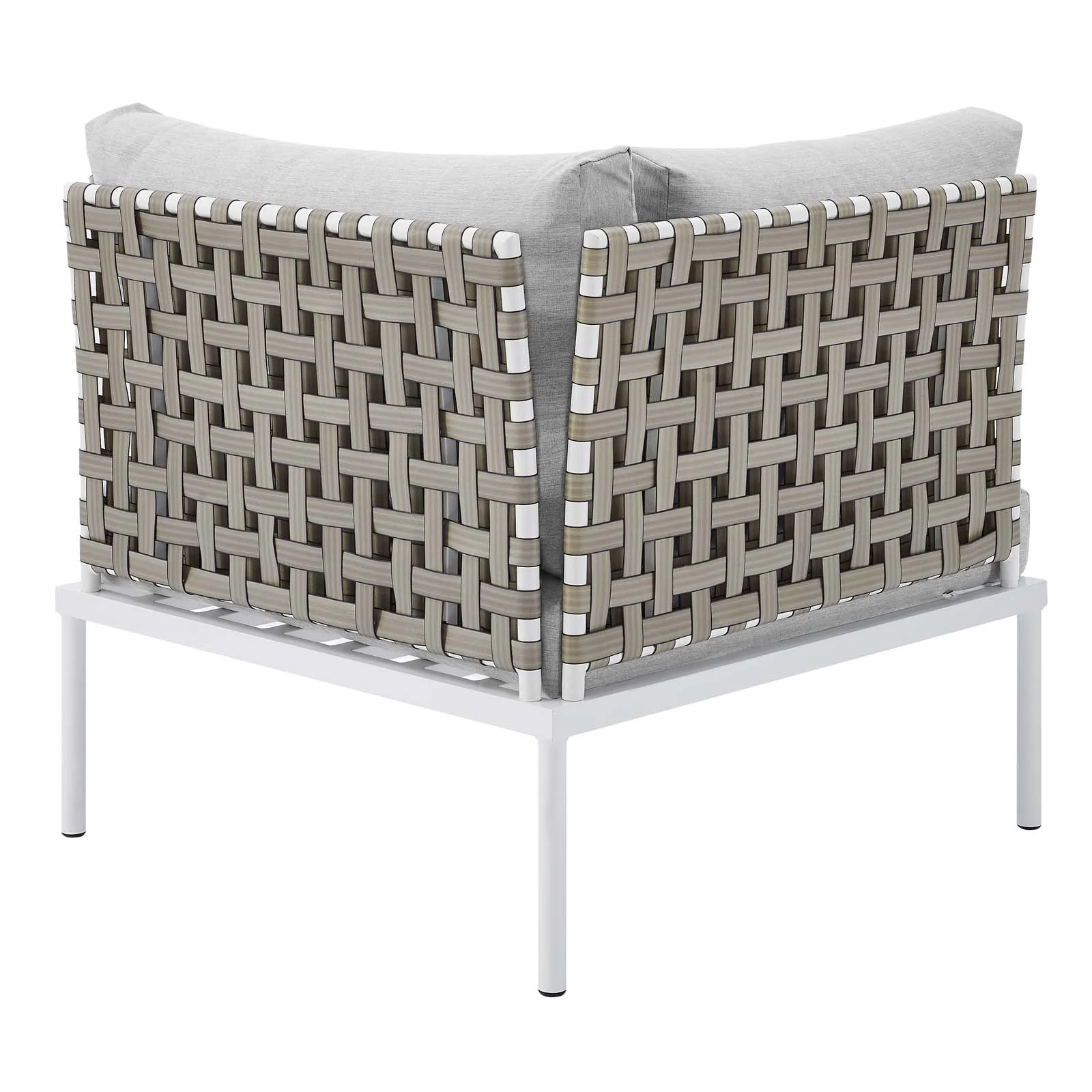 Harmony Sunbrella® Basket Weave Outdoor Patio Aluminum Corner Chair By Modway - EEI-4538 - Image 4