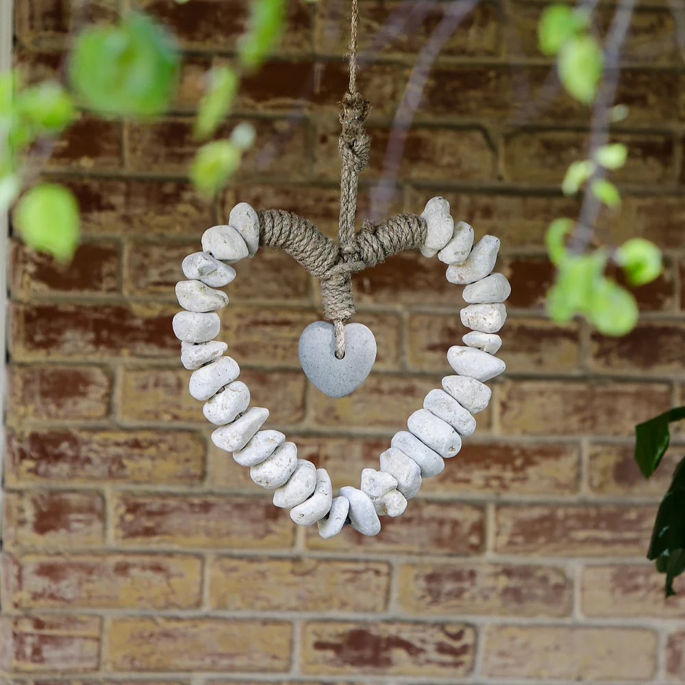 Heart Wreath with Stone Heart Set of 3 By Garden Age Supply - Image 4