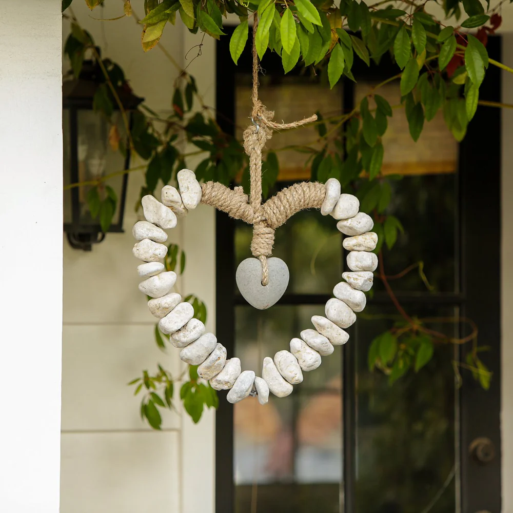 Heart Wreath with Stone Heart Set of 3 By Garden Age Supply - Image 5