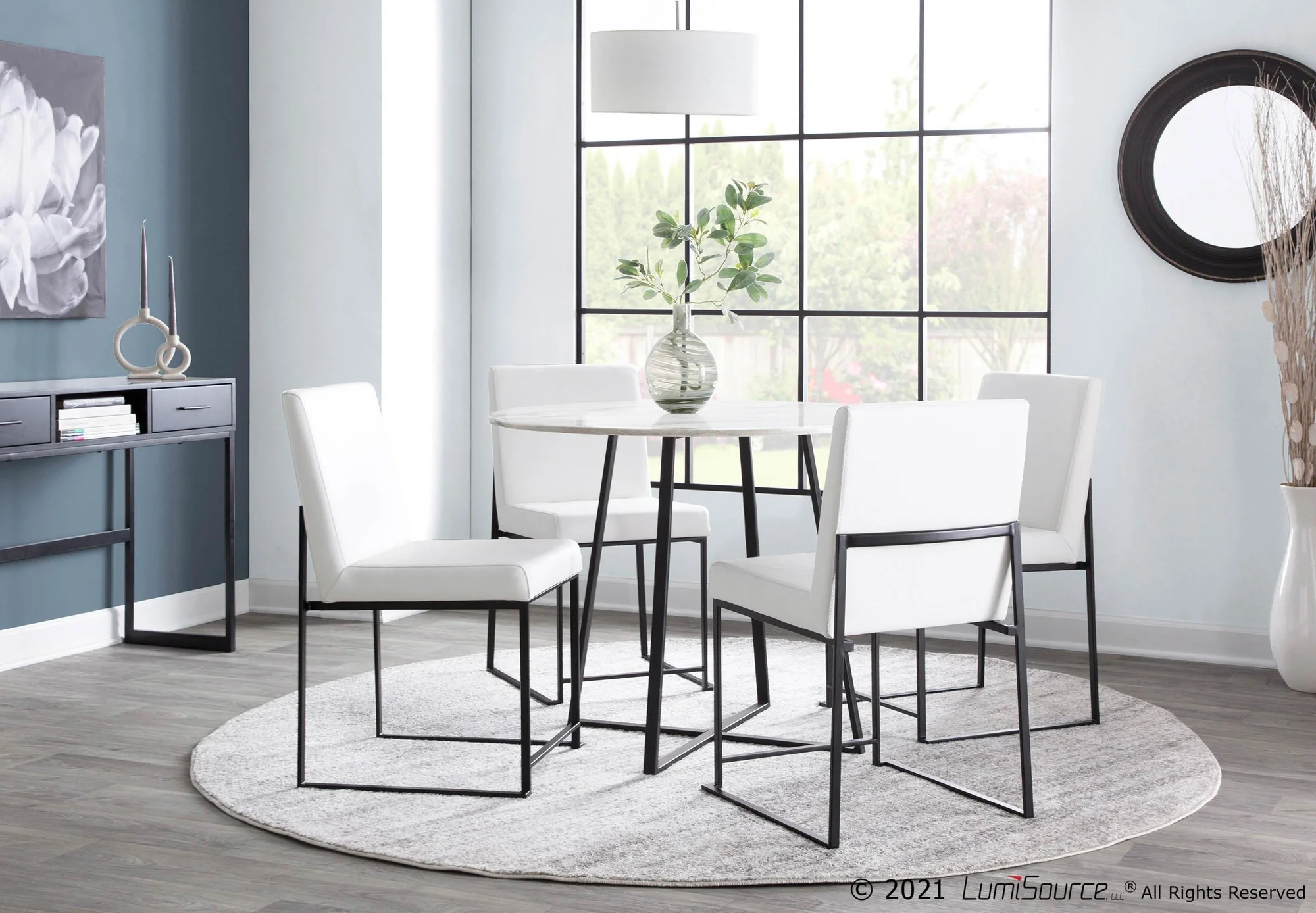 High Back Fuji Dining Chair - Set of 2 White By LumiSource