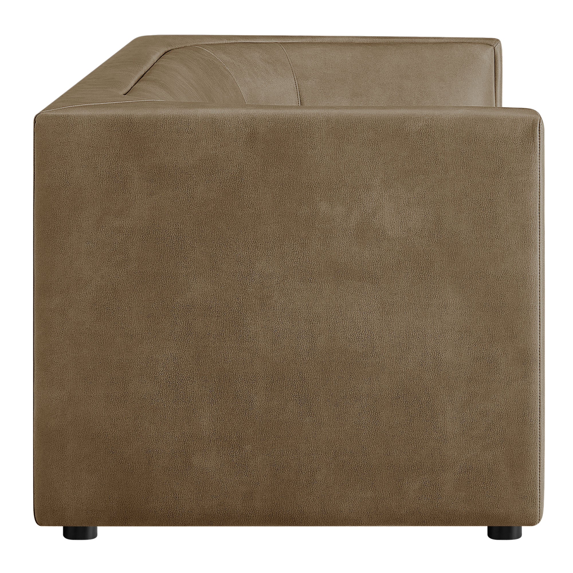 Hilda 86" Curved Back Vegan Leather Sofa by Modway - Image 3
