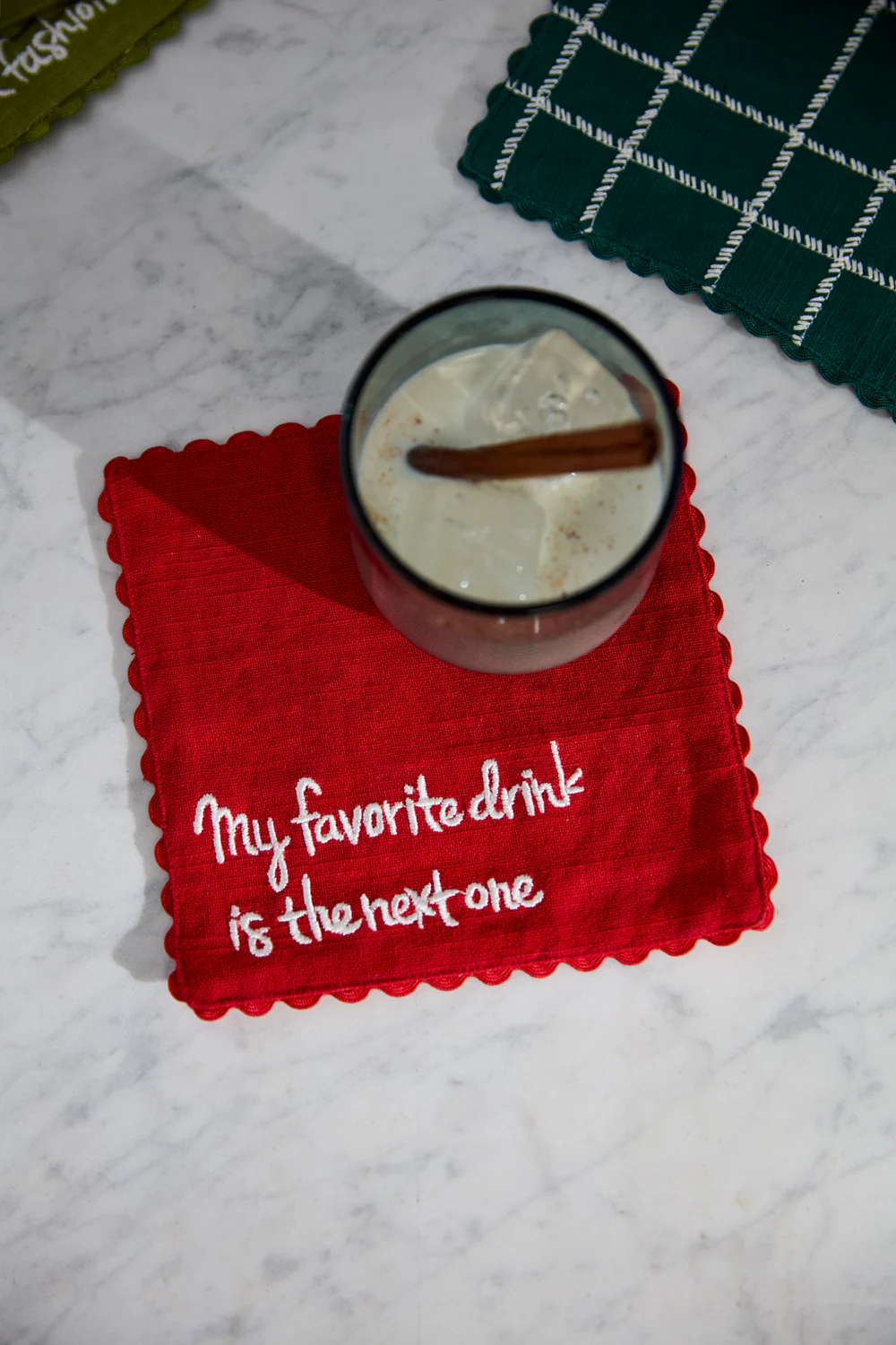 Holiday Spirit Cocktail Napkin Set of 8 By Accent Decor - Image 9