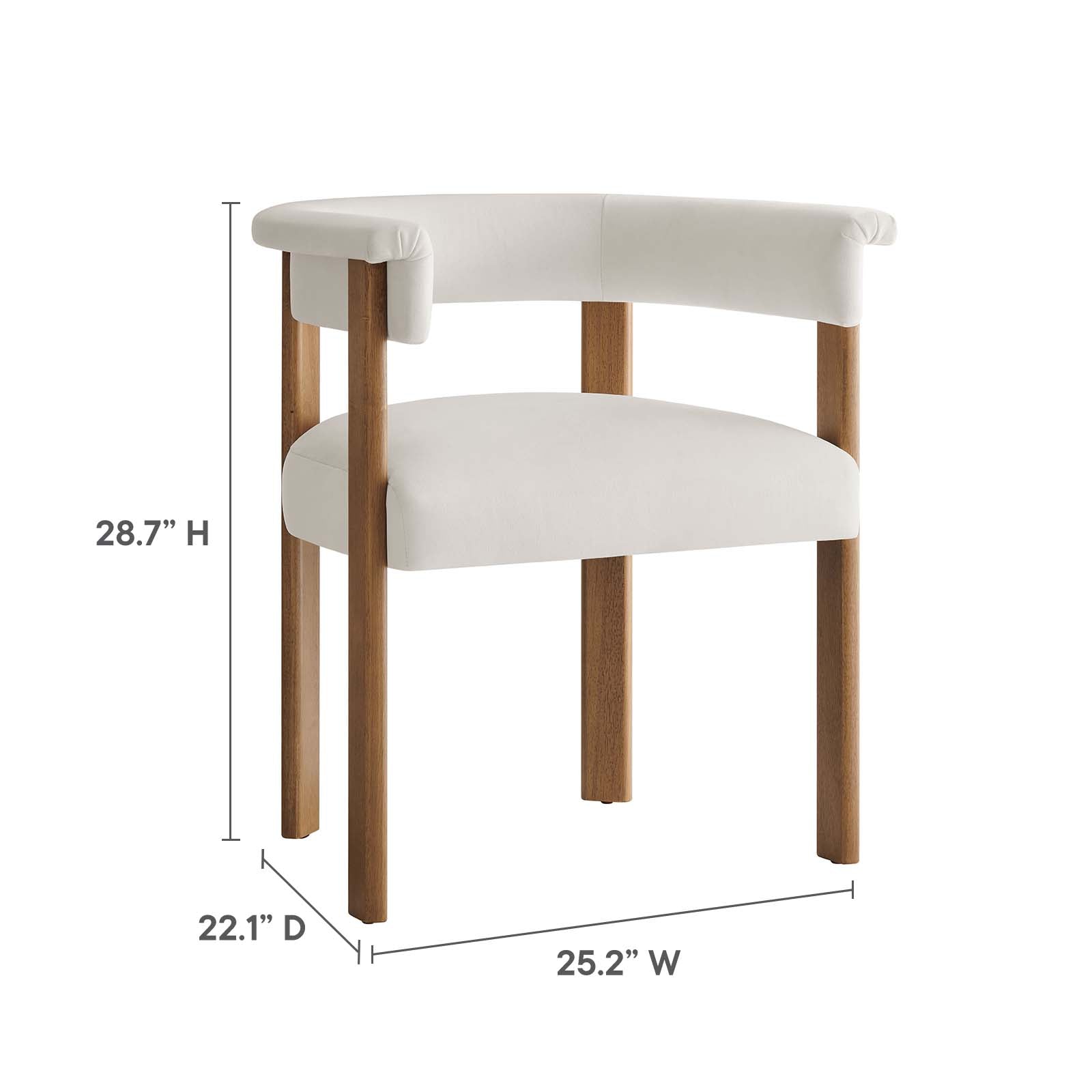Imogen Performance Velvet Barrel Dining Chairs - Set of 2 By Modway - EEI-6775 - Image 9