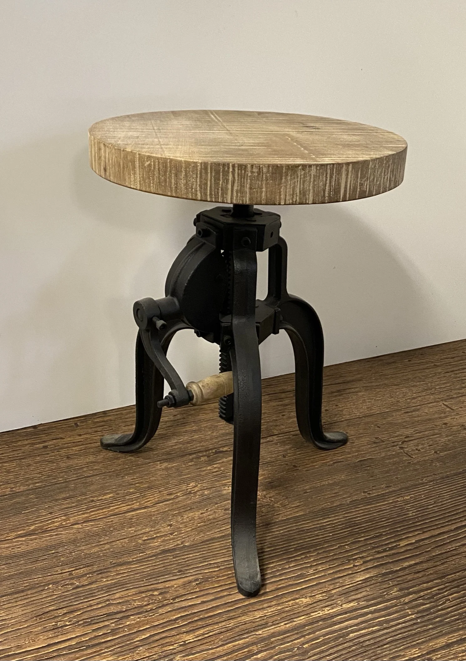 Industrial Adjustable Rustic Crank Stool By Homeroots