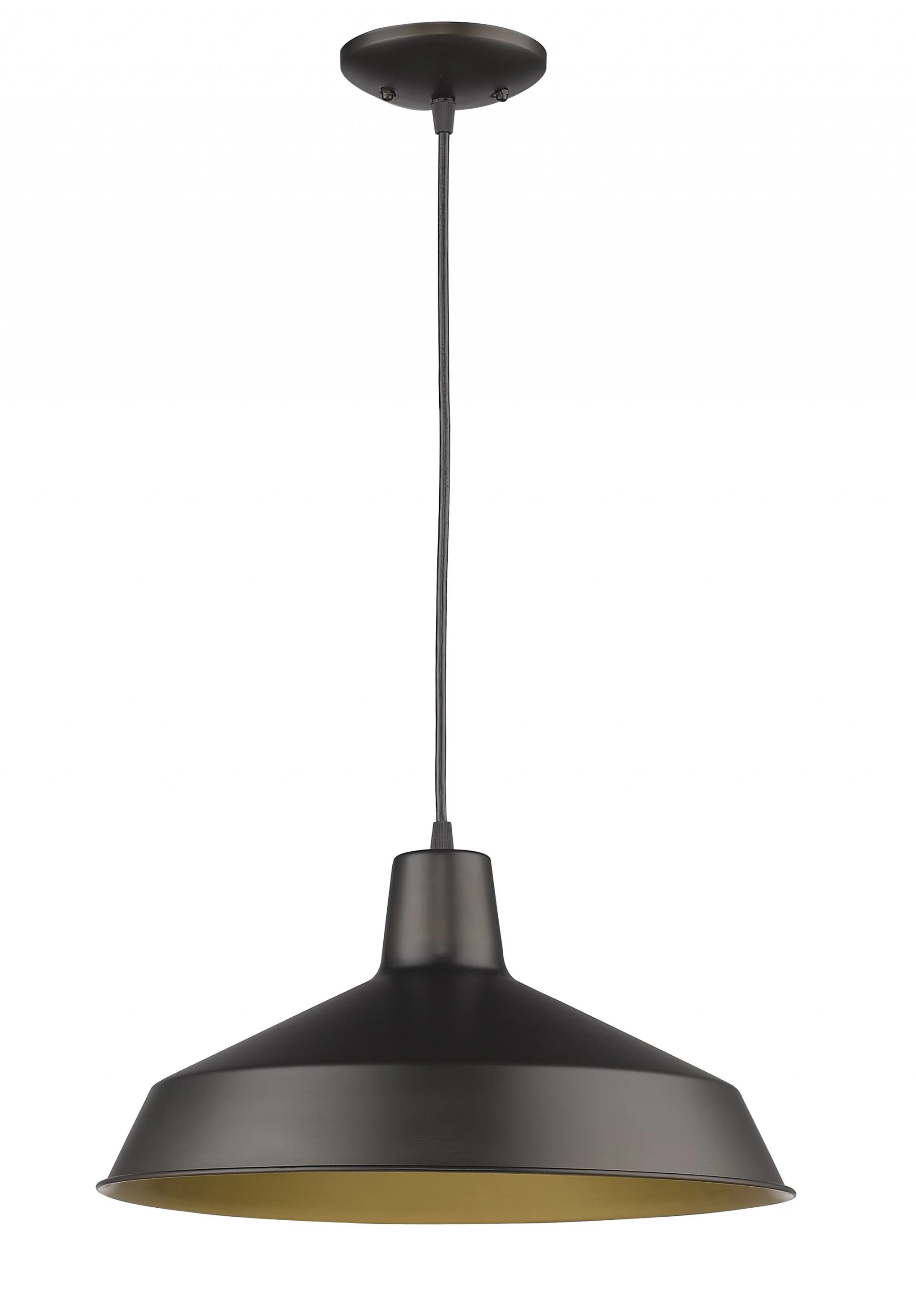 Industrial Brushed Bronze Hanging Light By Homeroots