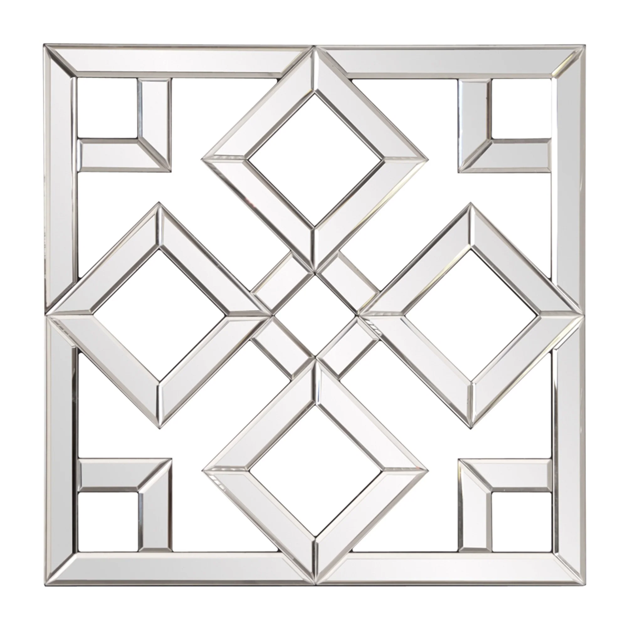 Interlocking Mirrored squares with Lattice Design By Homeroots