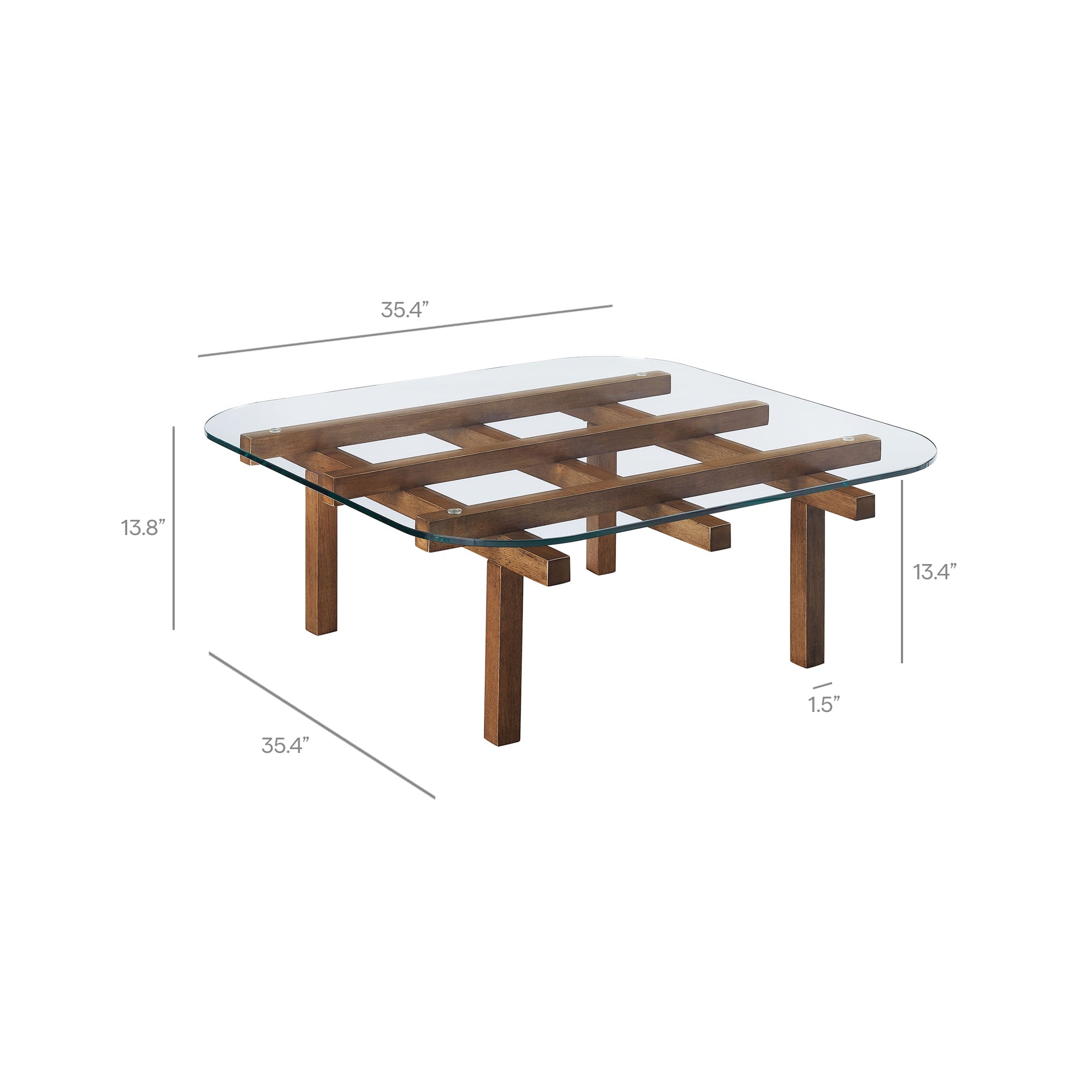 Isby 35 Inch Tempered Glass Coffee Table by Modway - Image 16